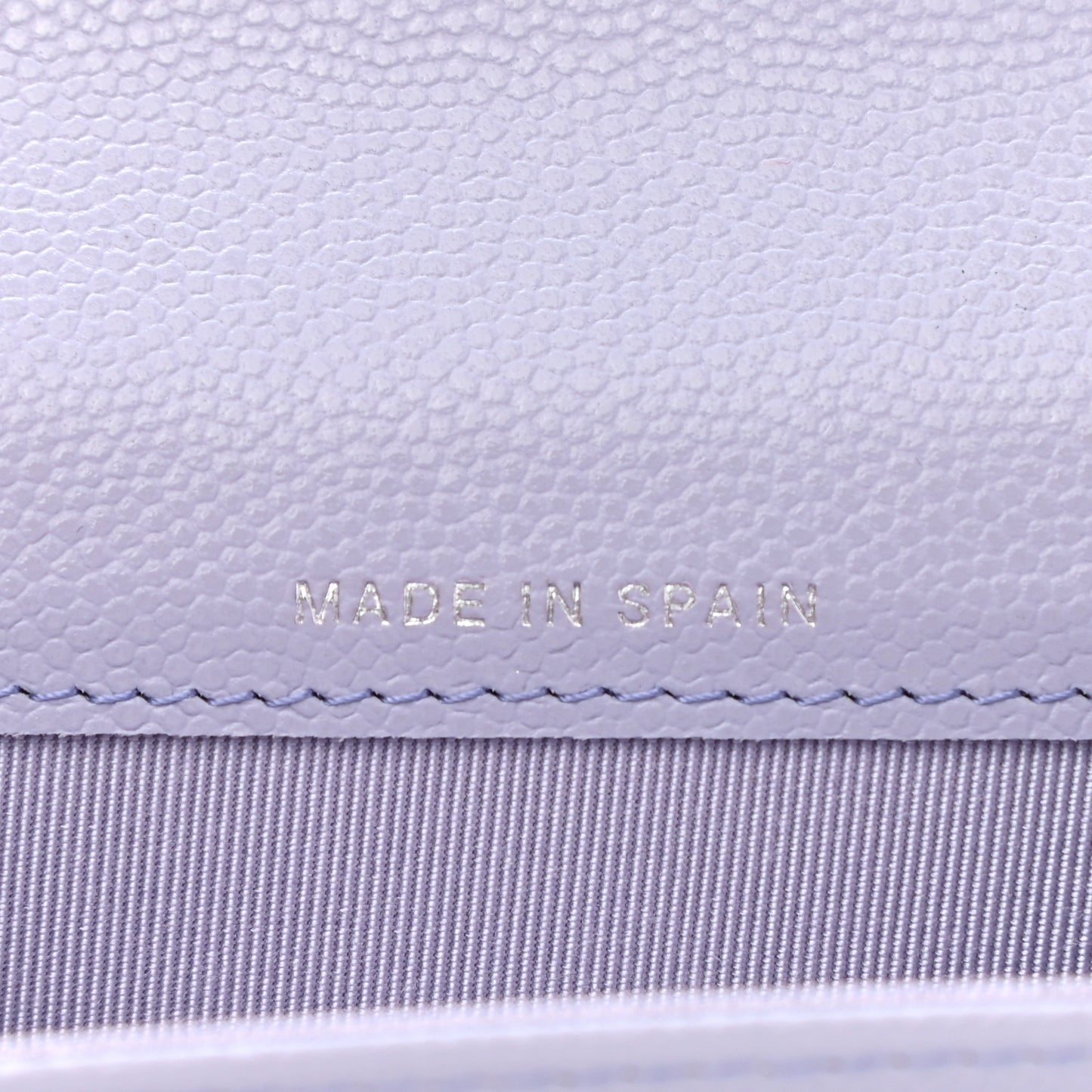 Caviar Quilted Flap Card Holder Wallet Light Purple