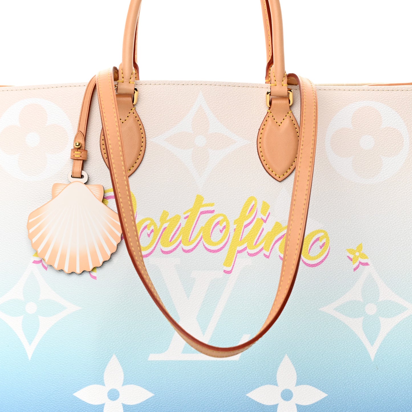 Monogram Giant Raffia Portofino By The Pool Onthego GM Blue