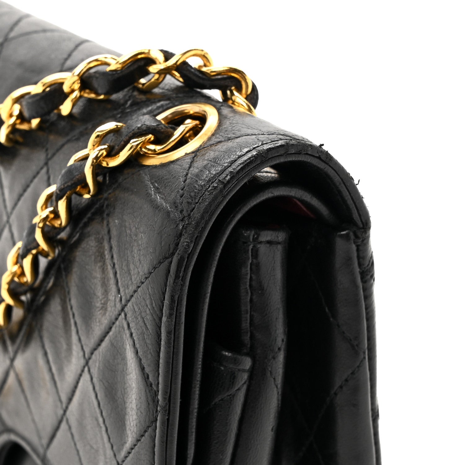 Chanel Lambskin Quilted Medium Double Flap Black 14 of 18