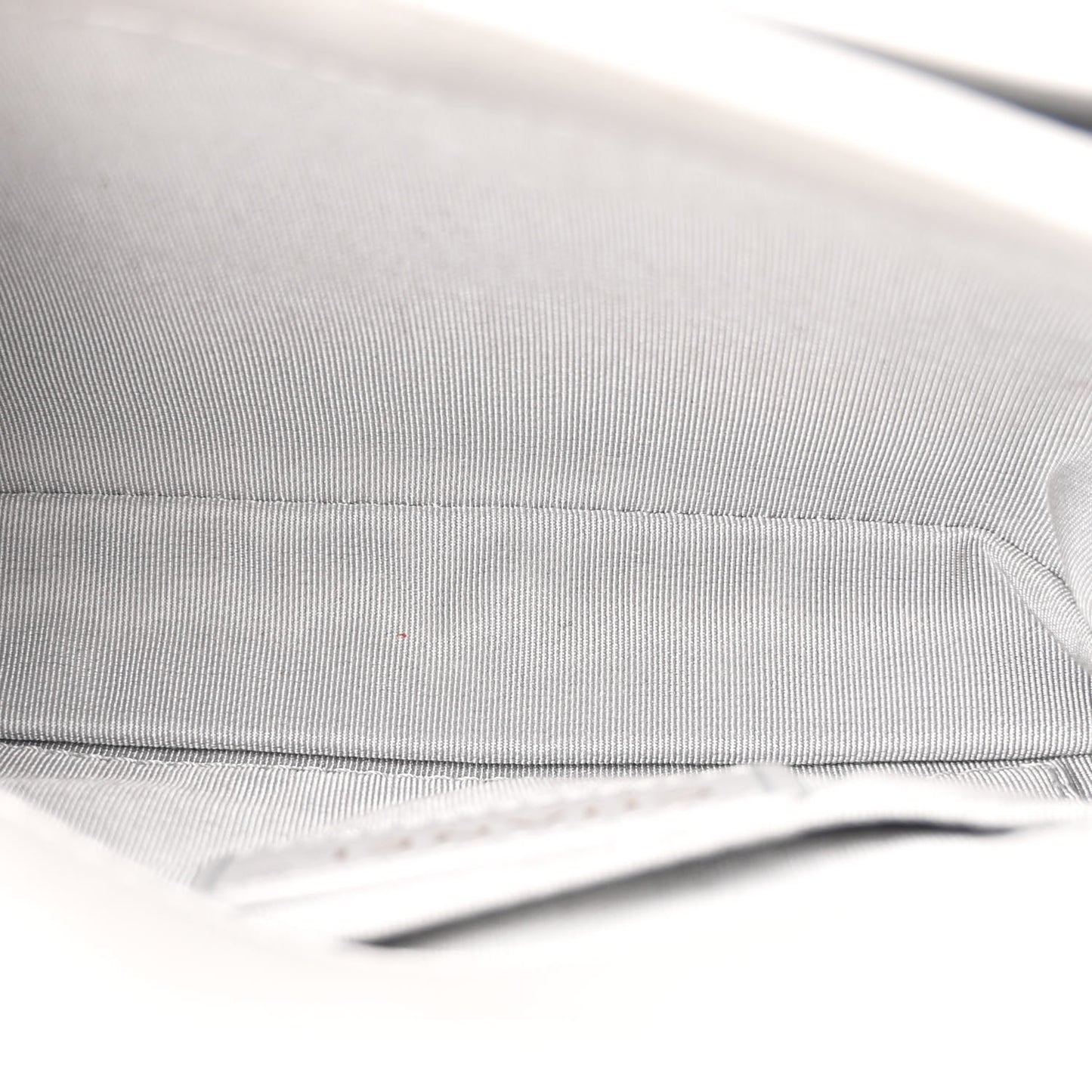 Calfskin Quilted Top Handle Flap Light Grey