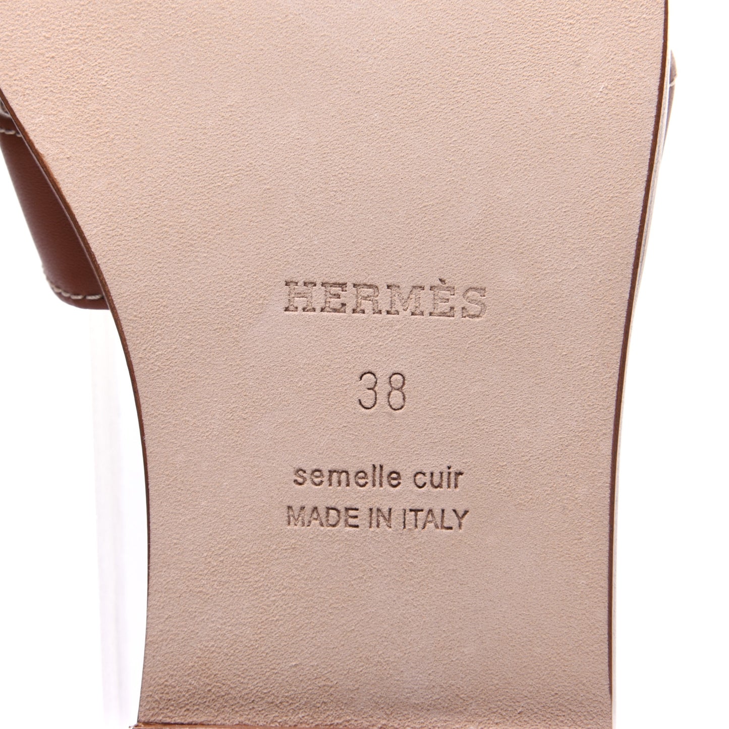 Box Calfskin Oran Sandals 38 Gold