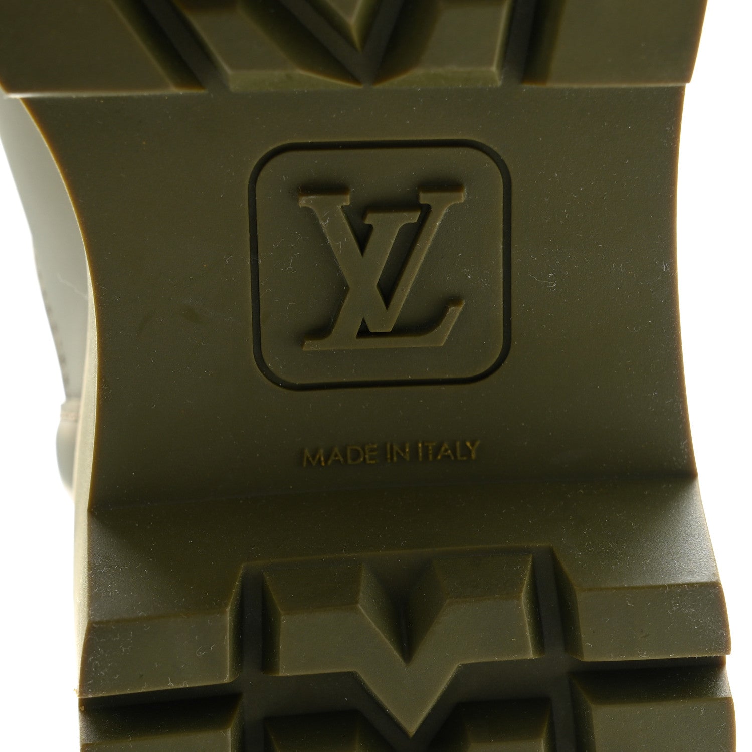 Louis Vuitton Rubber Calfskin Territory Flat High Boots 36 Khaki 7 of 10