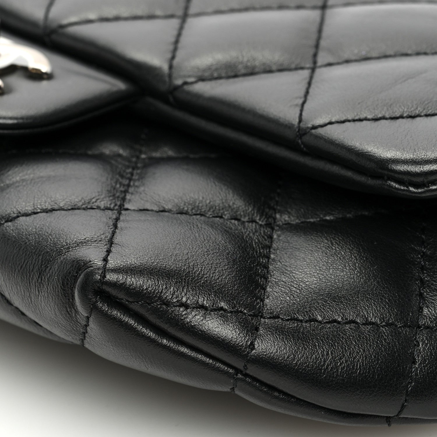 Chanel Calfskin Quilted CC Uniform Flap Belt Bag Black 9 of 10