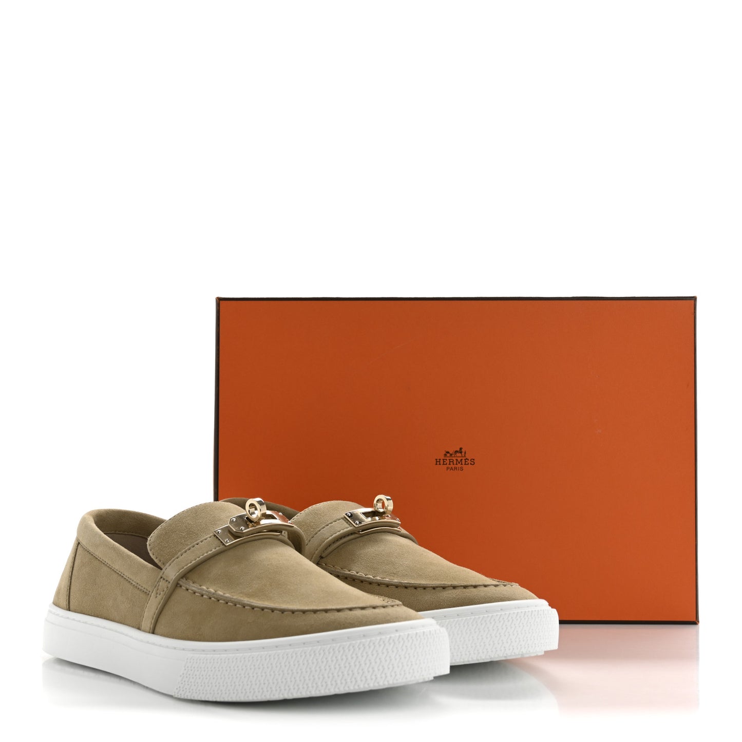Suede Goatskin Game Slip On Sneakers 38 Beige Lin