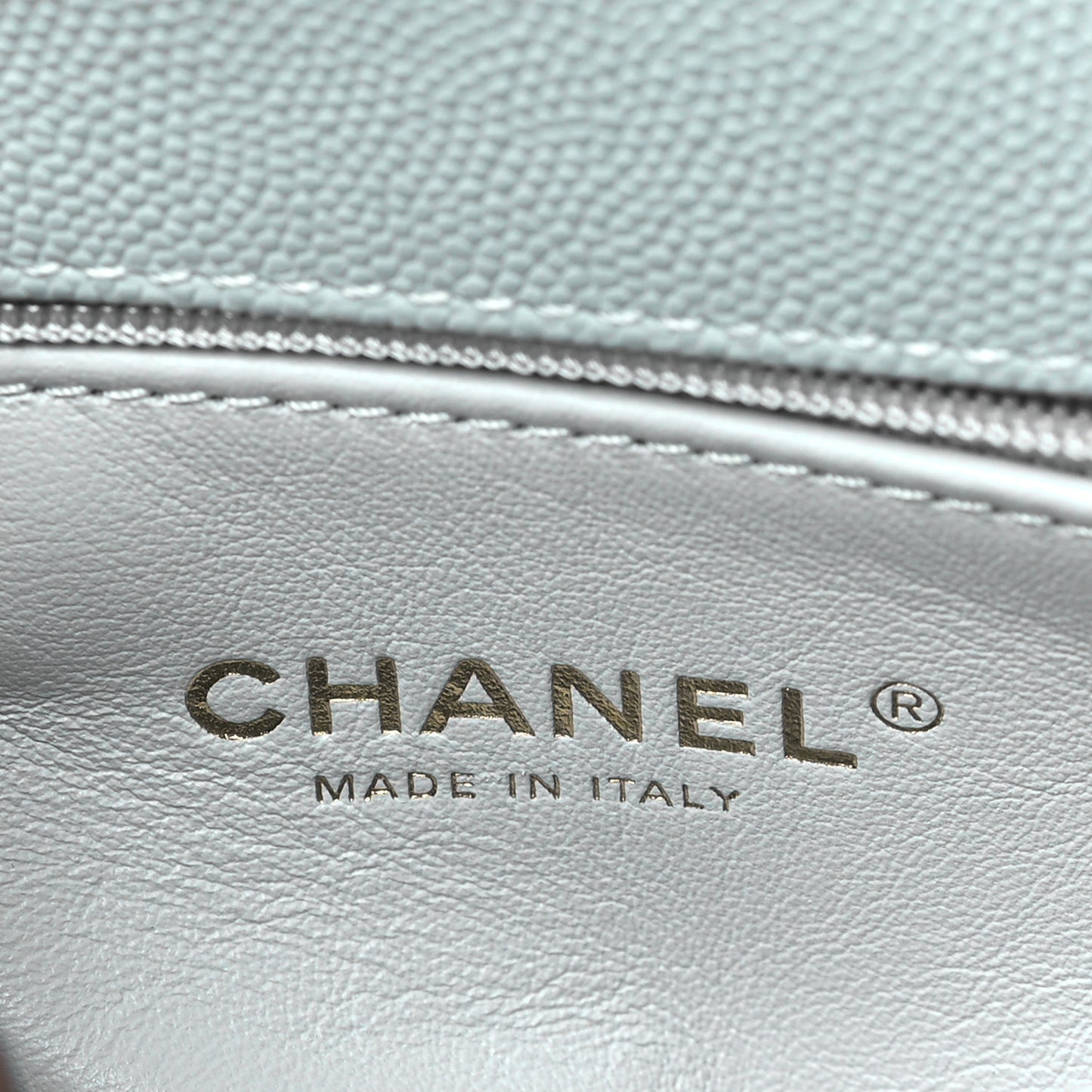 Caviar Quilted Mini Coco Handle Flap Light Blue
