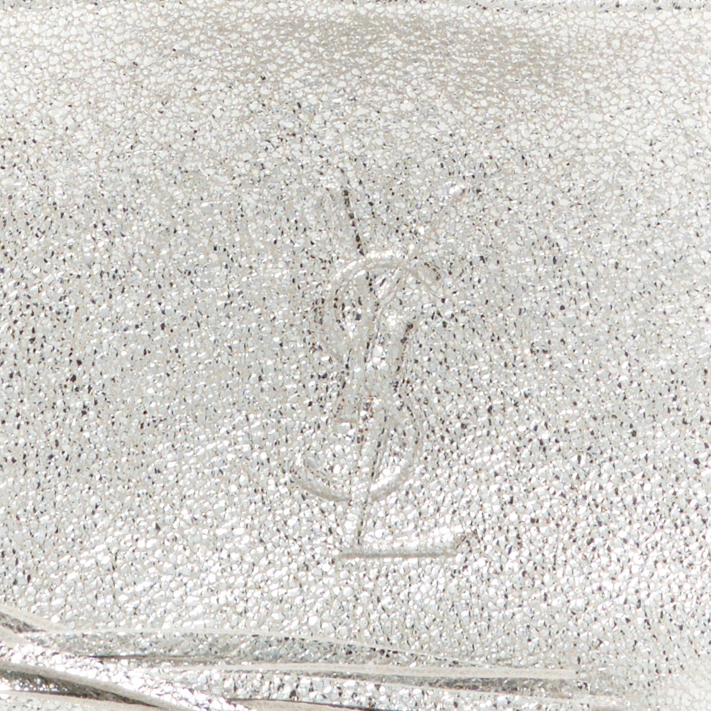 Metallic Lambskin Monogram Lou Belt Bag Argento