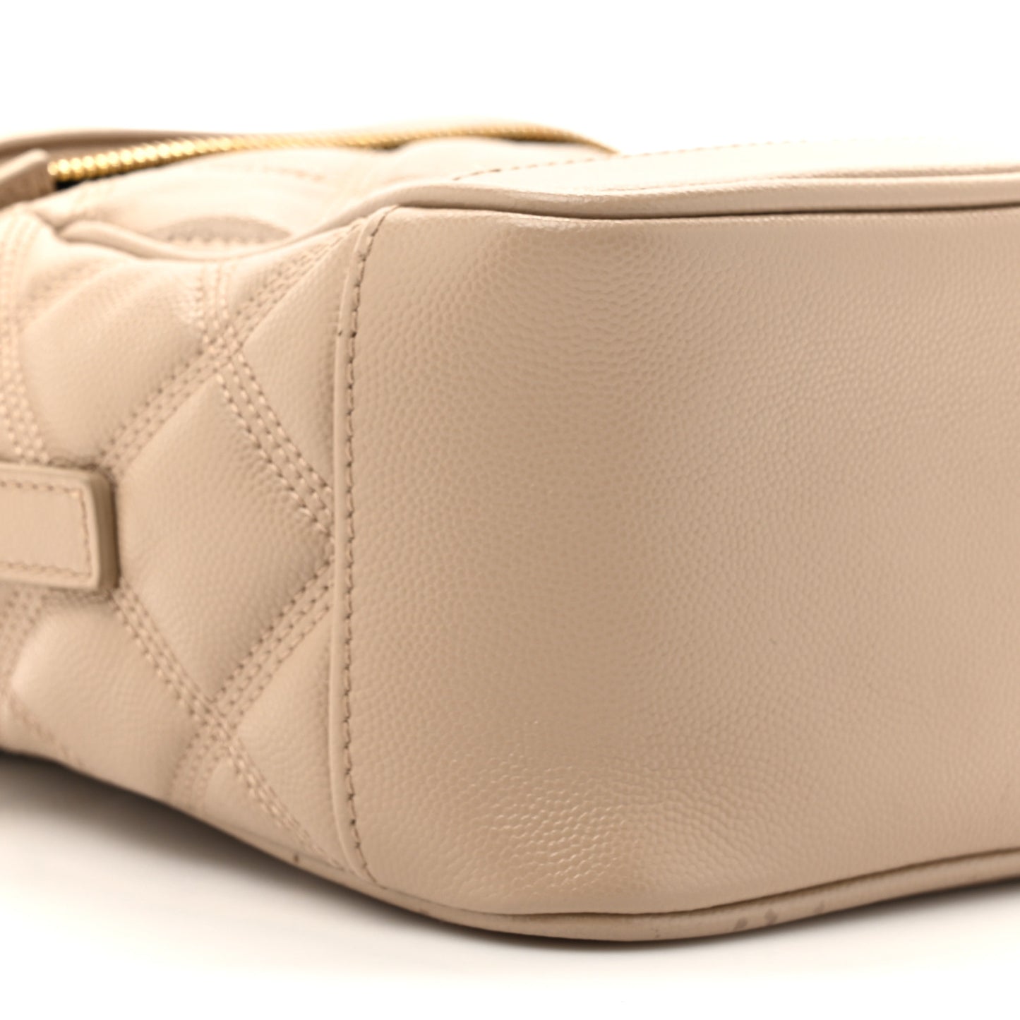 Grain de Poudre Quilted 80's Vanity Bag Dark Beige