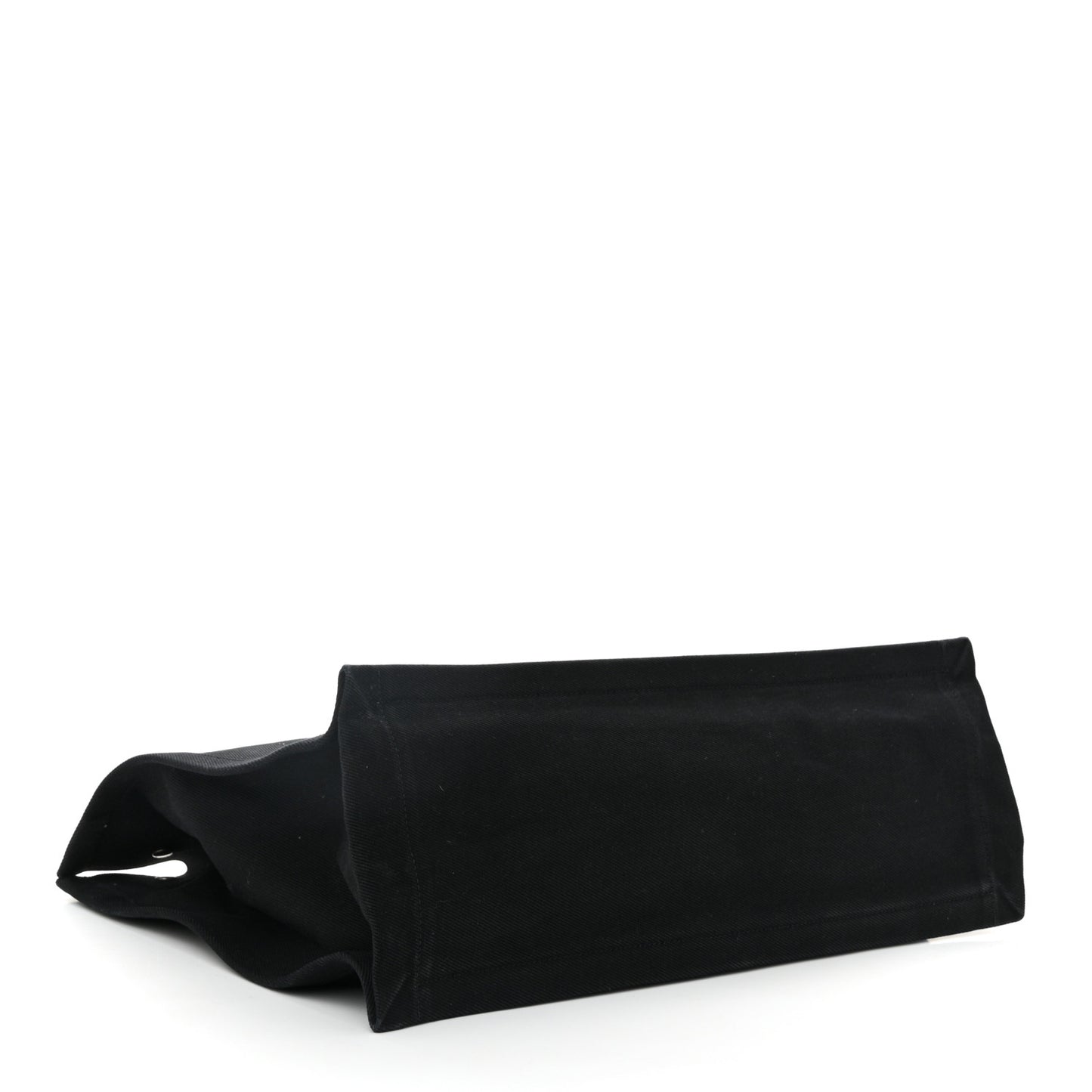 Linen Calfskin Rive Gauche Tote Black