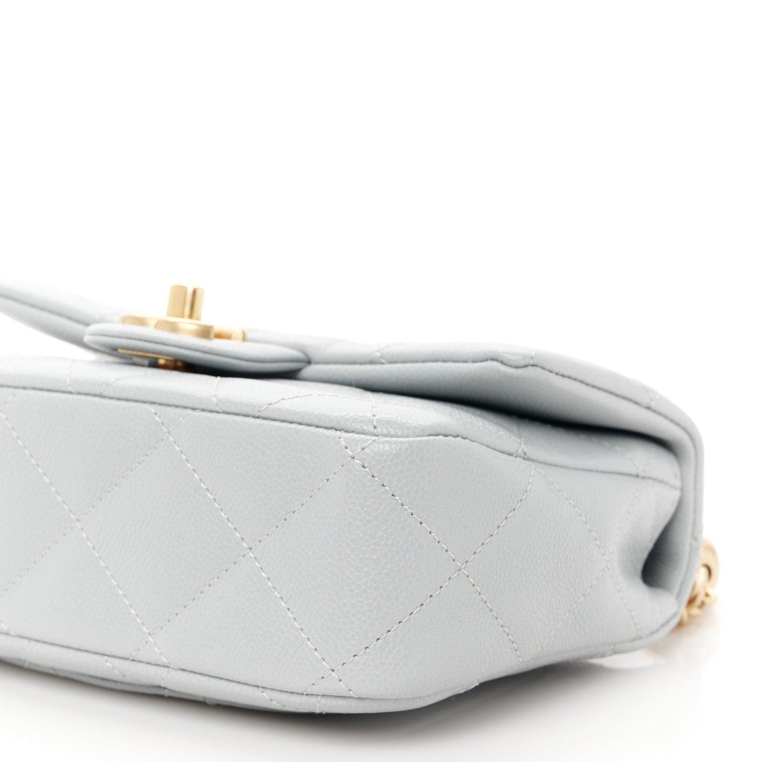 Chanel Caviar Quilted Mini Sweetheart Flap Grey 11 of 12