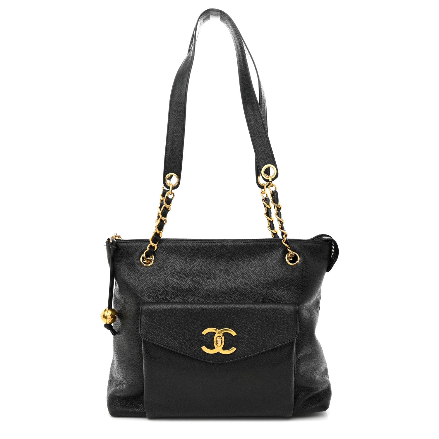 Chanel Caviar CC Shopper Tote Black 1 of 14