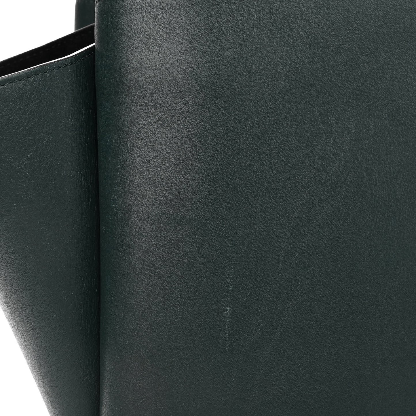 Smooth Calfskin Medium Tri-Fold Bag Bottle Green