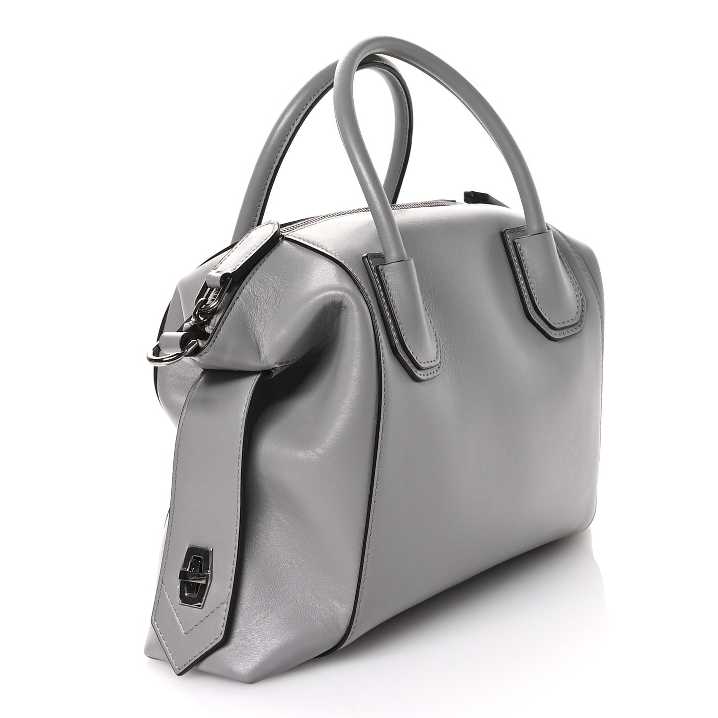 Calfskin Small Soft Antigona Pearl Grey