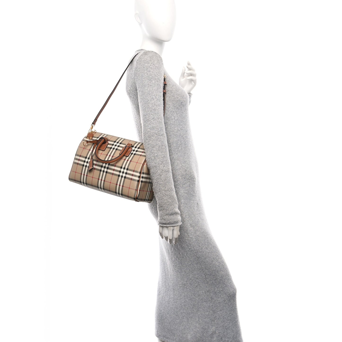 Horseferry Check Medium Bowling Bag Archive Beige