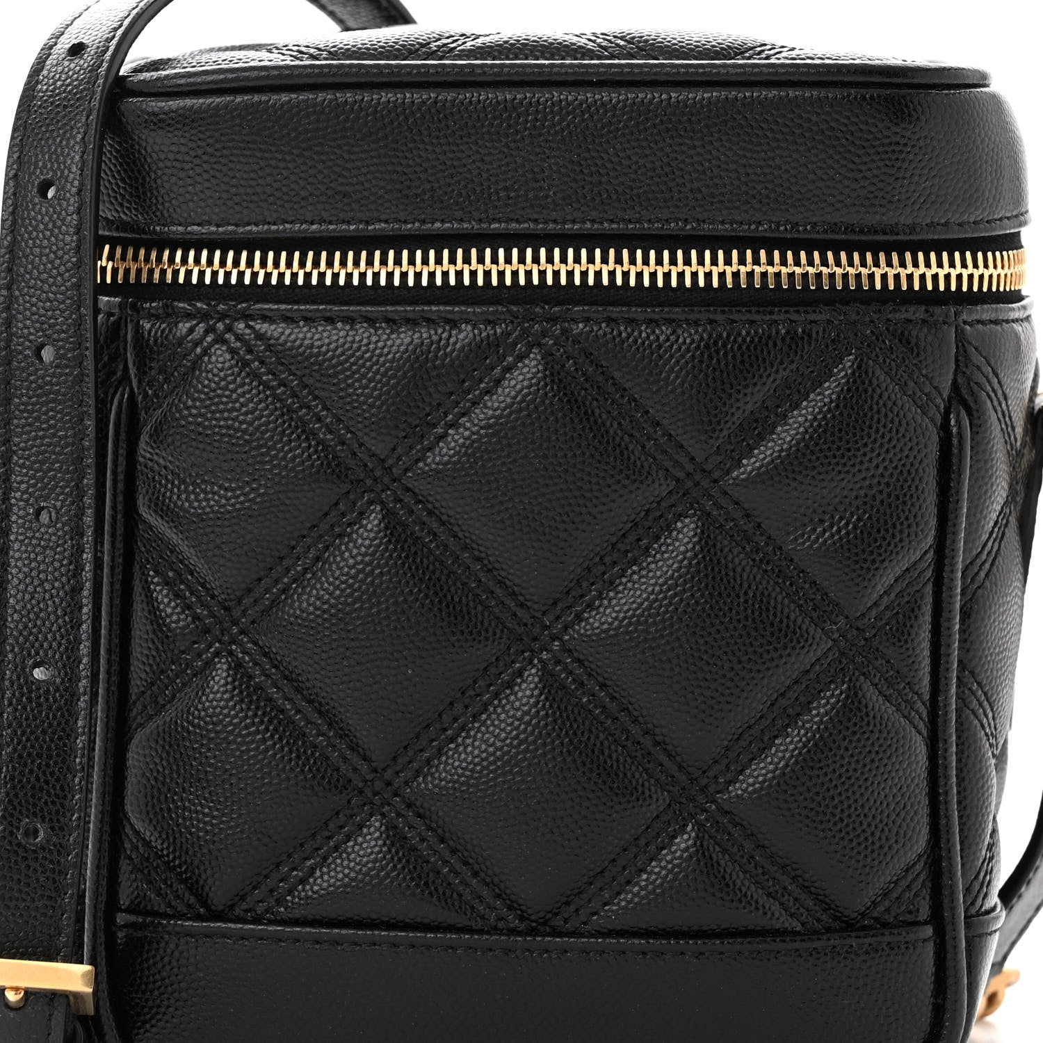 Saint Laurent Grain de Poudre Quilted 80's Vanity Bag Black 8 of 10