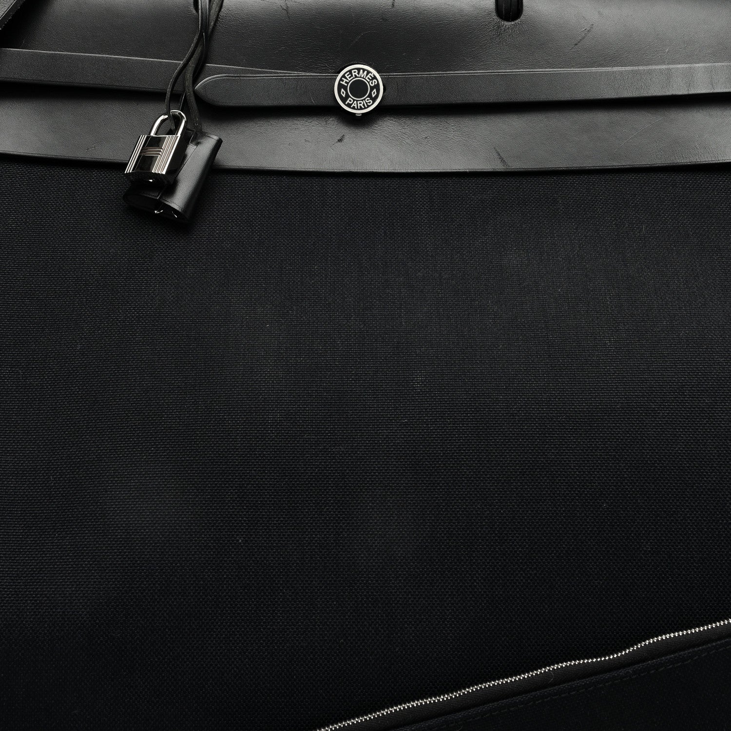 Hermes Toile Vache Hunter Herbag 50 Black 10 of 12