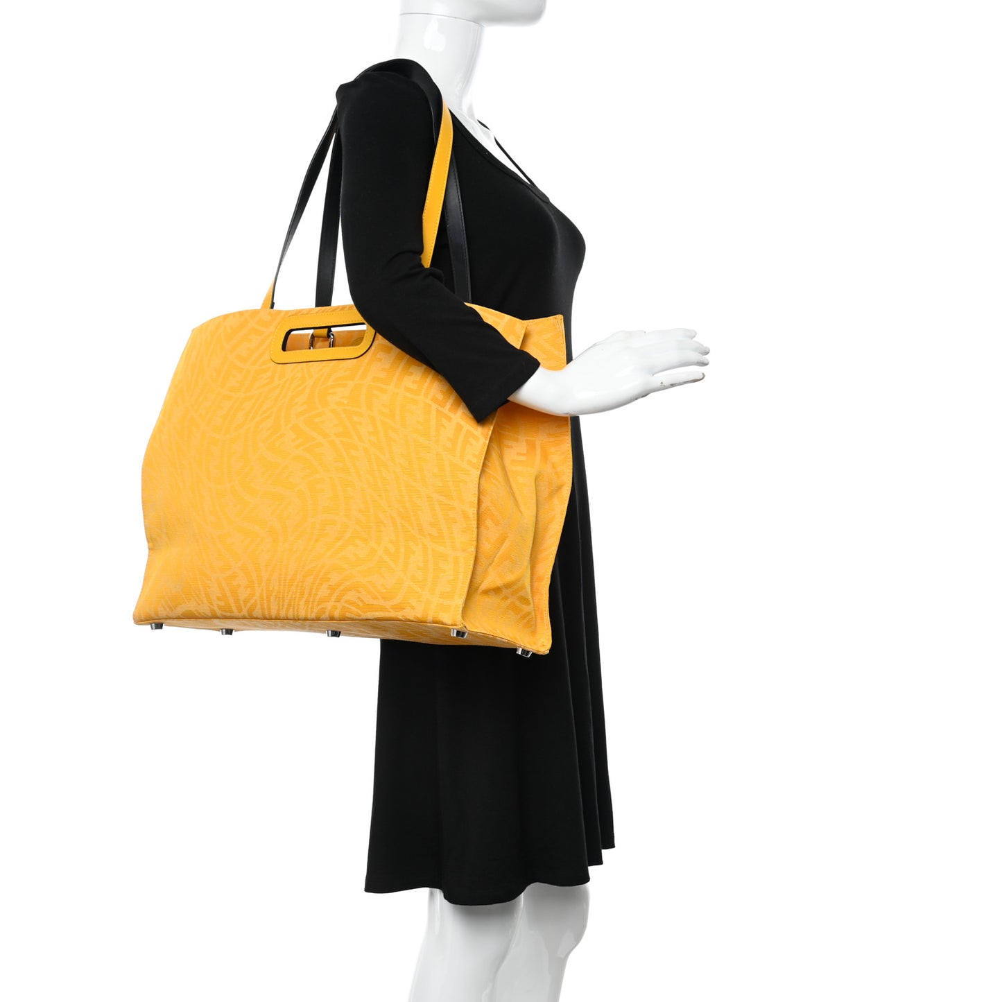X SARAH COLEMAN Fabric Jacquard Vitello Grace Light FF Vertigo East West Shopper Tote Mimosa