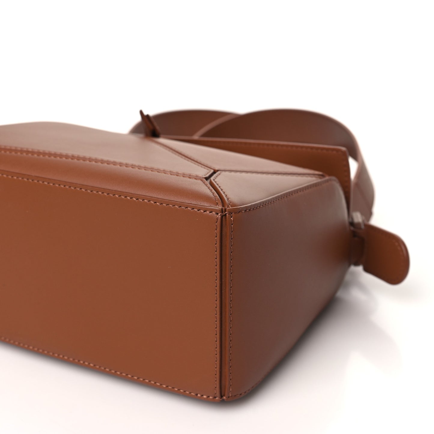 Satin Calfskin Small Puzzle Bag Pecan