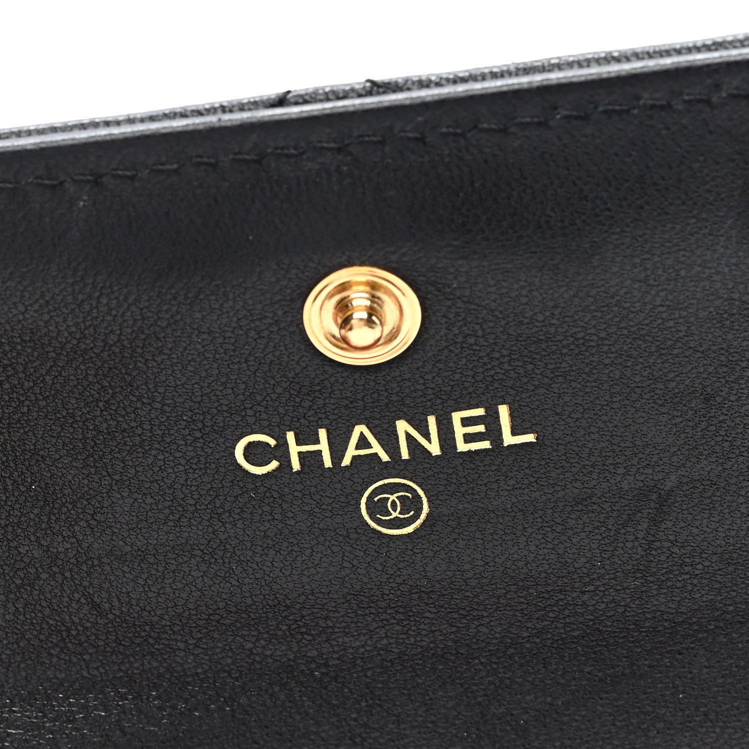 Chanel Lambskin Quilted Chanel 19 Flap Card Holder Black 6 of 8