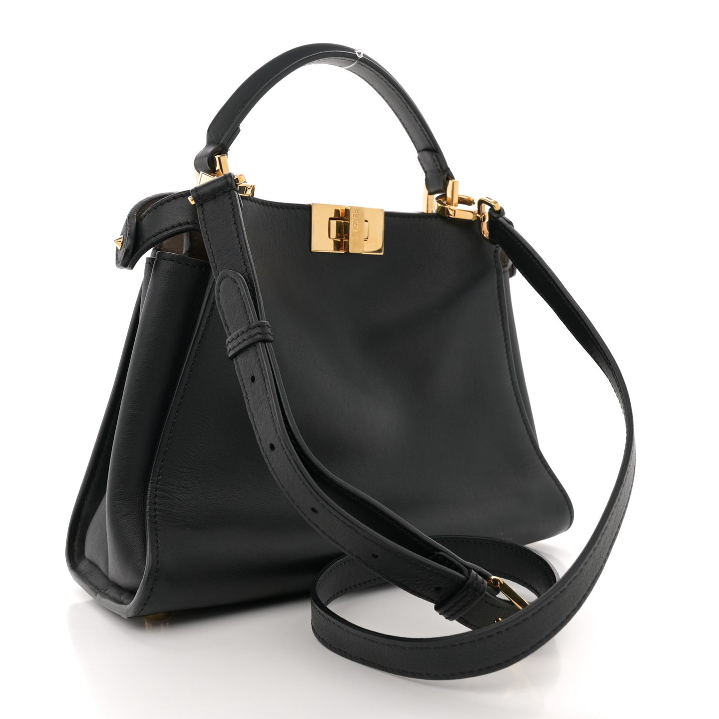 Vitello Tahiti Burro Medium Peekaboo Iconic Essentially Satchel Black Corda