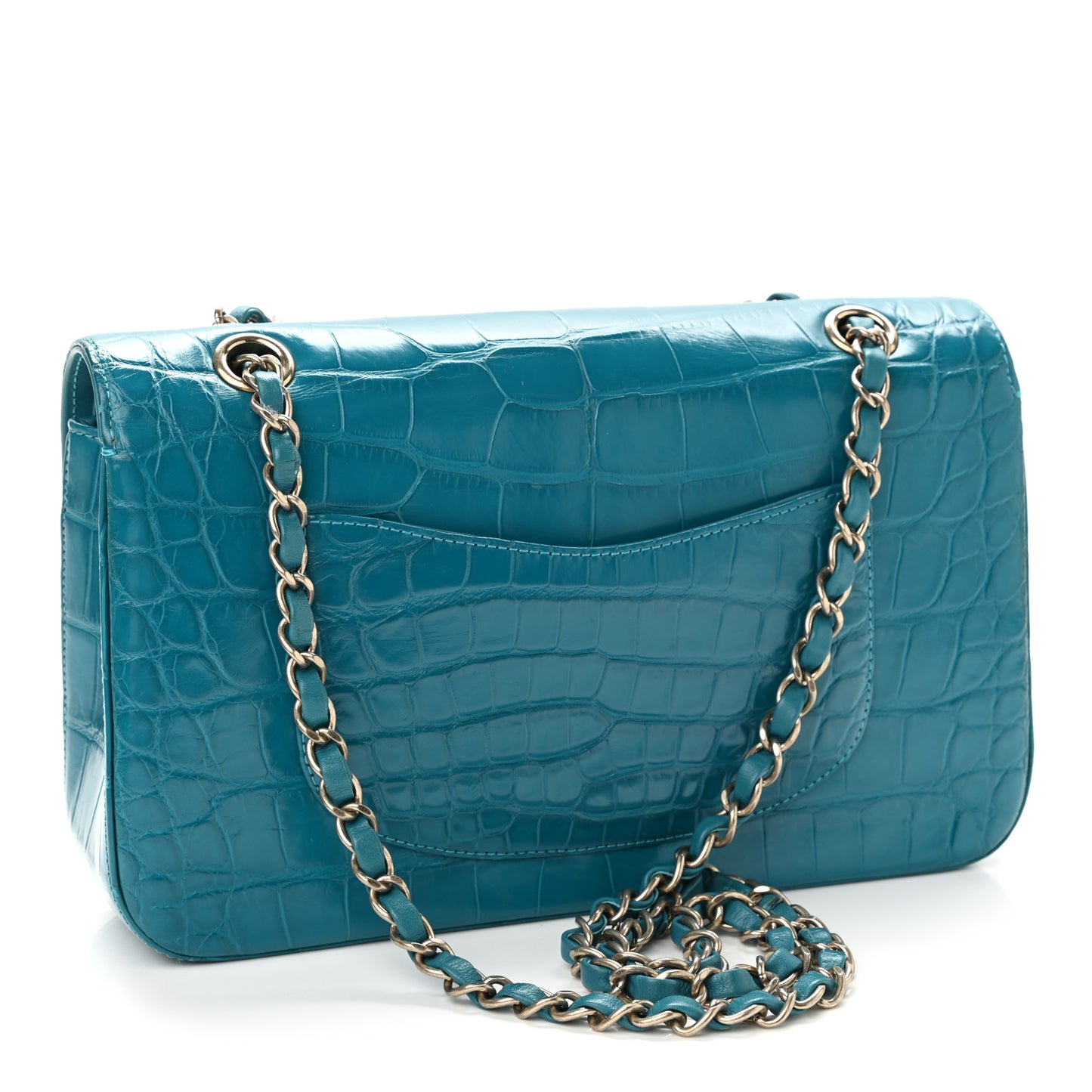 Alligator Medium Double Flap Blue