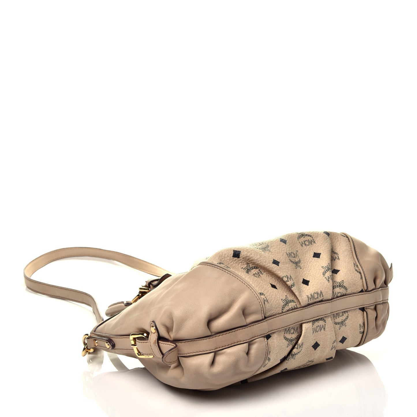 Calfskin Visetos Essentials Shopper Tote Beige