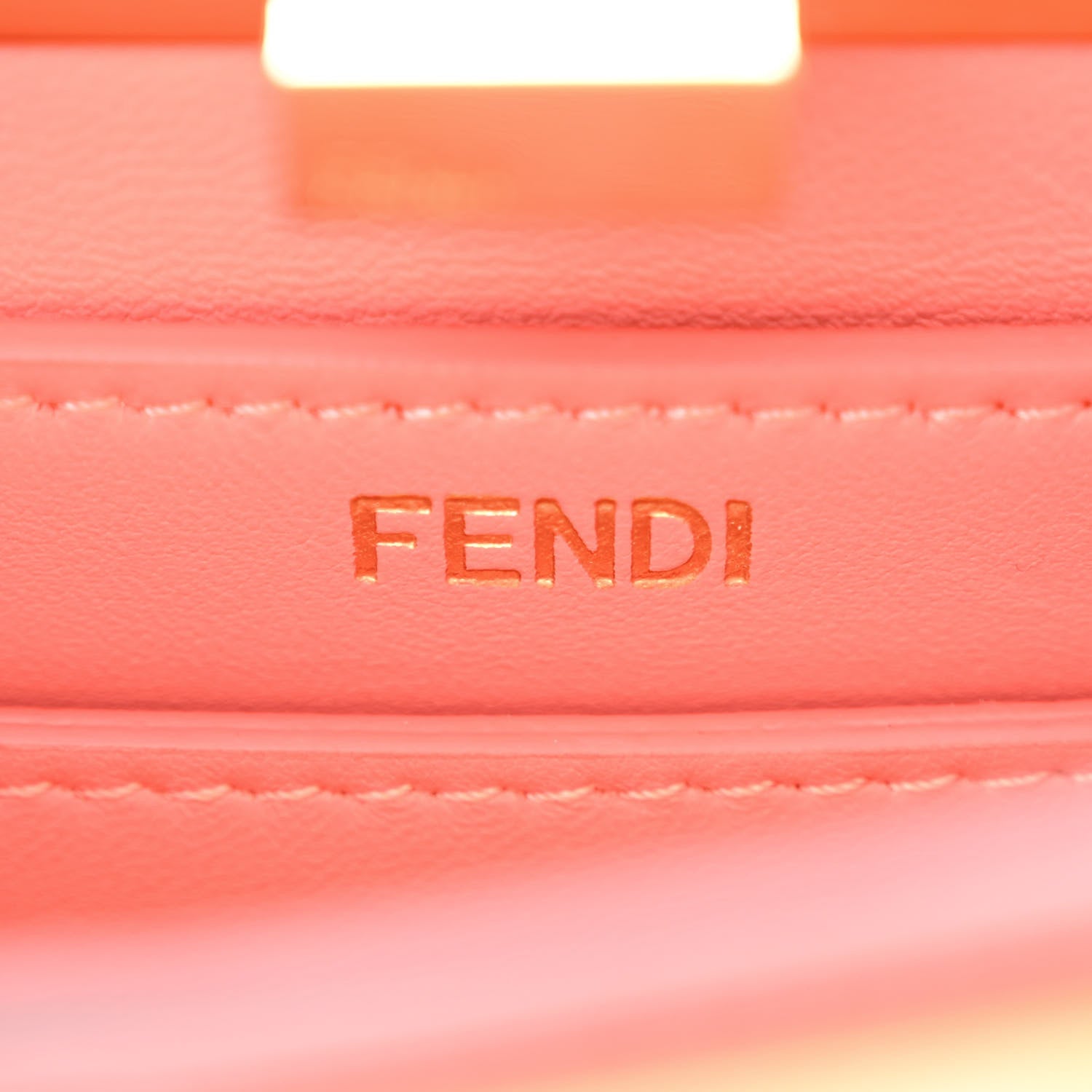 Fendi Shiny Crocodile Petite Peekaboo I SEE U Satchel Pink 6 of 9