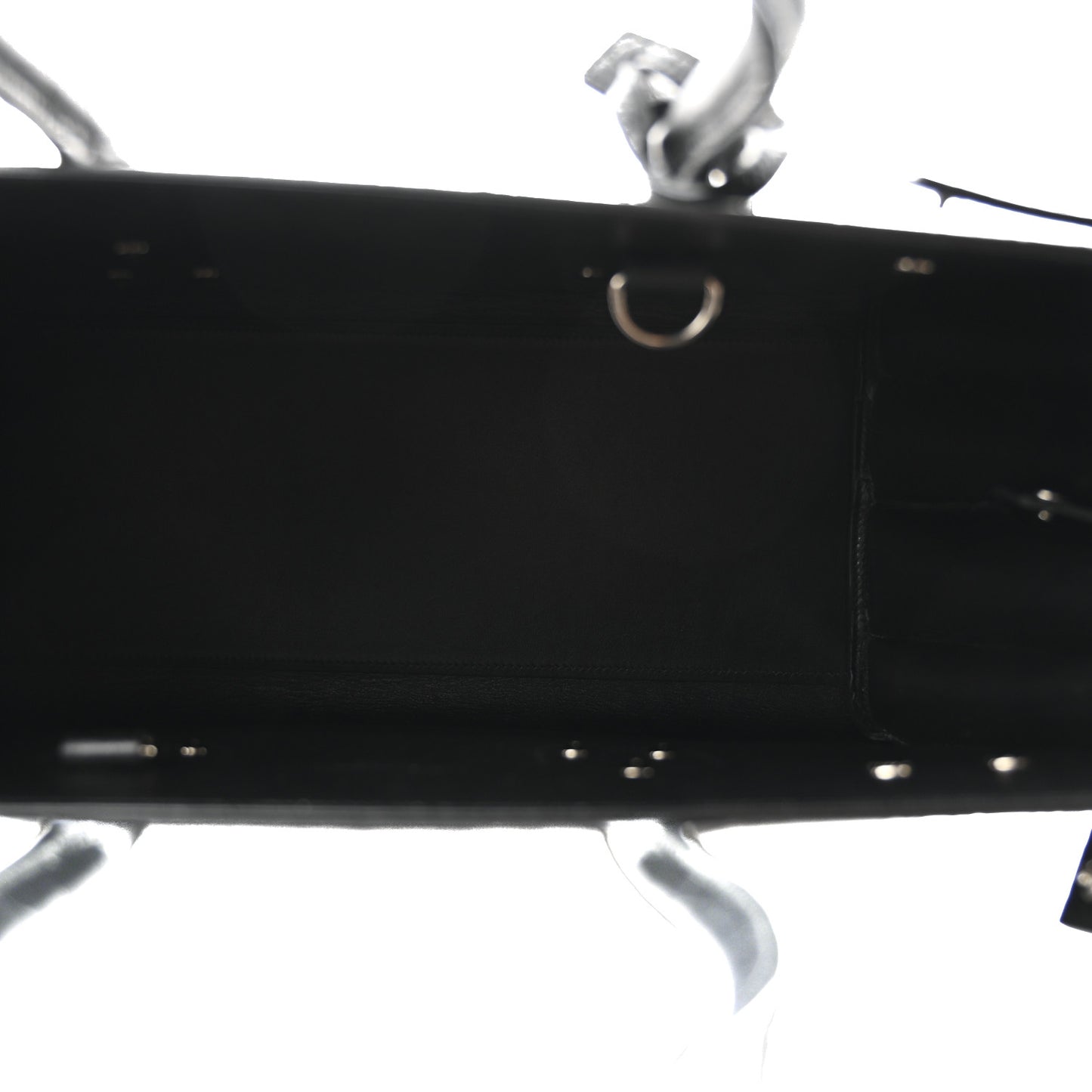 Calfskin Crocodile Embossed Small Sac de Jour Black