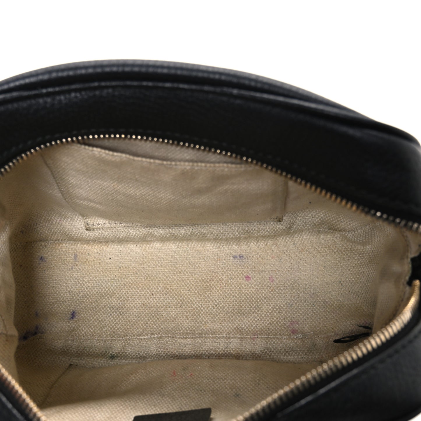 Pebbled Calfskin Small Soho Disco Bag Black