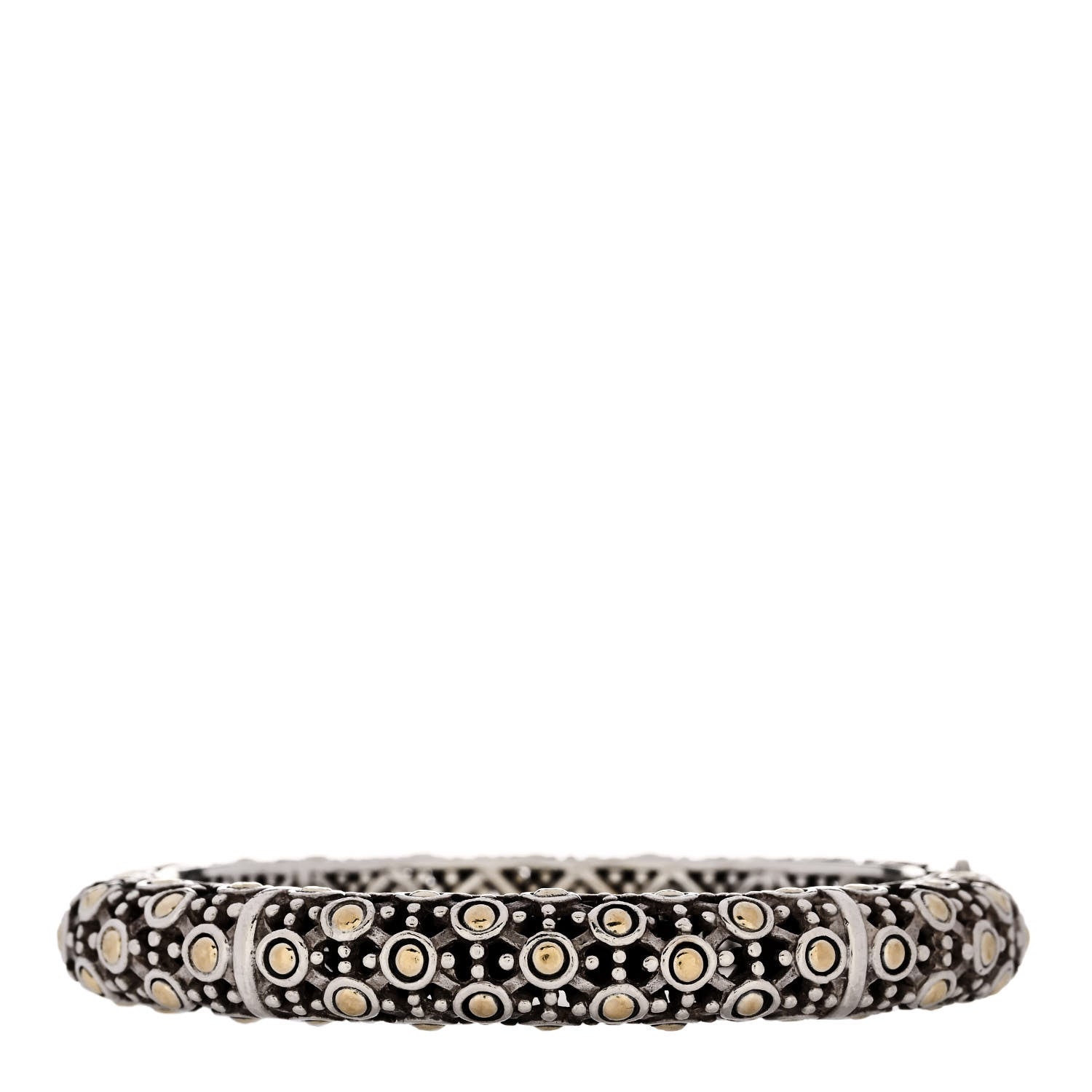 John Hardy Sterling Silver 18K Yellow Gold Jaisalmer Bangle Bracelet 2 of 4