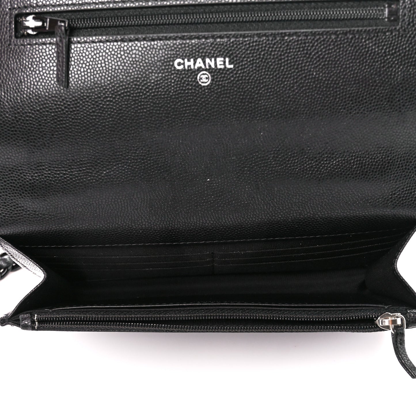Caviar Quilted My Everything Wallet On Chain WOC Black