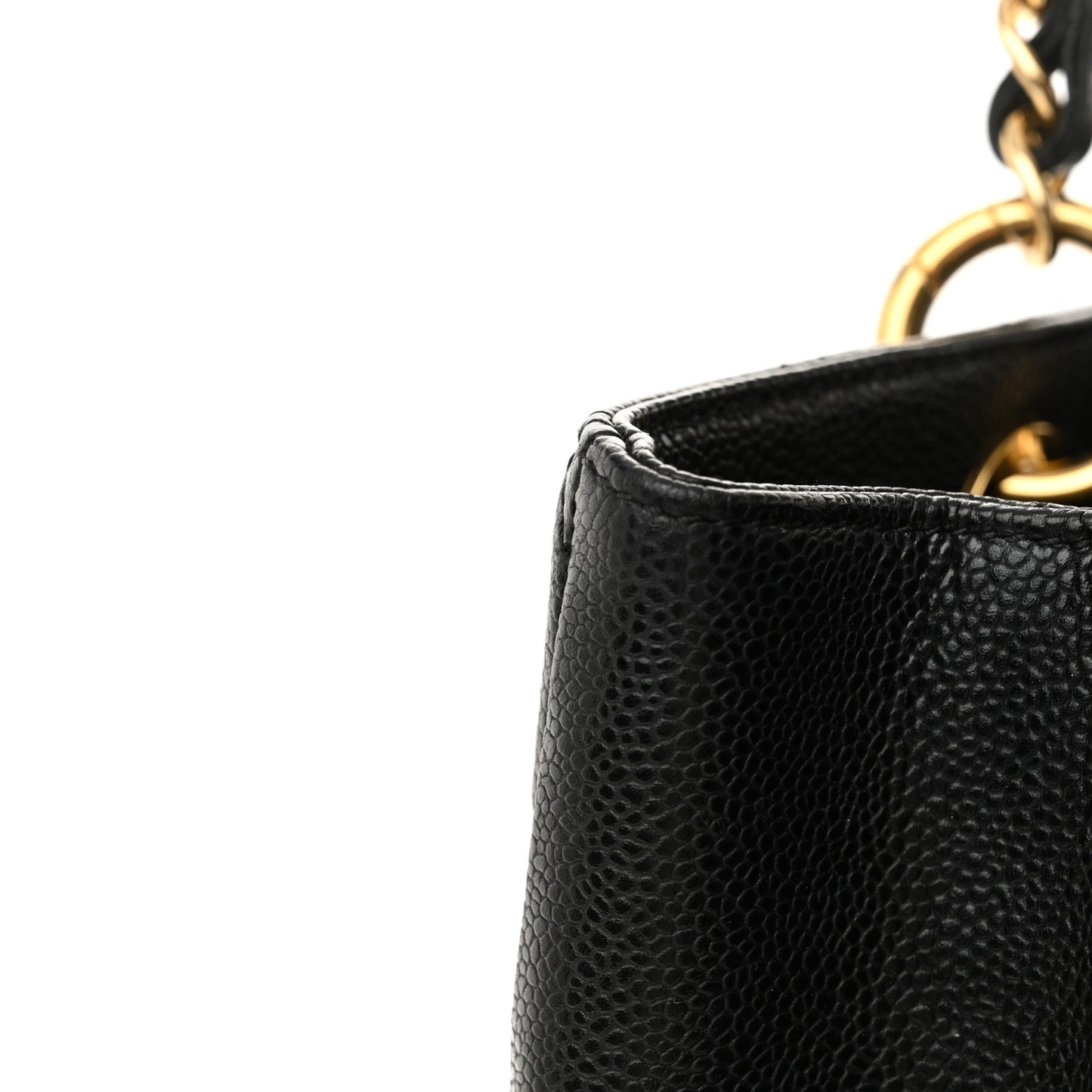 Caviar Quilted Grand Shopping Tote GST Black