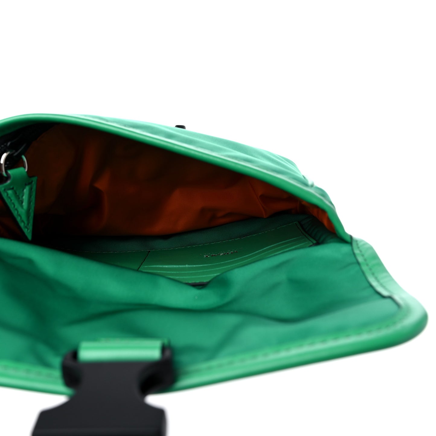 Nylon Palazzo Medusa Crossbody Messenger Bag Green Water