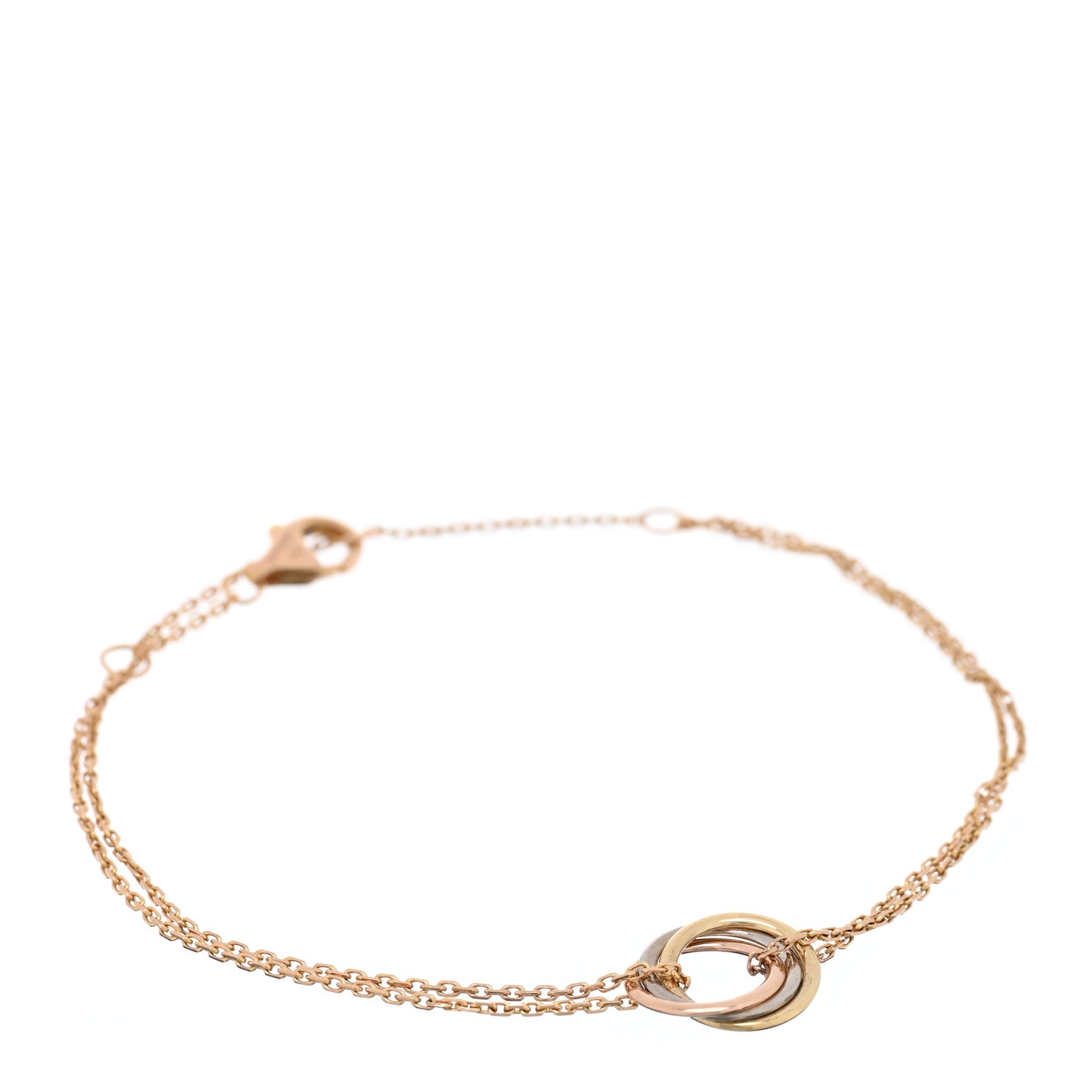 Cartier 18K Pink Yellow White Gold Trinity Bracelet 1 of 3