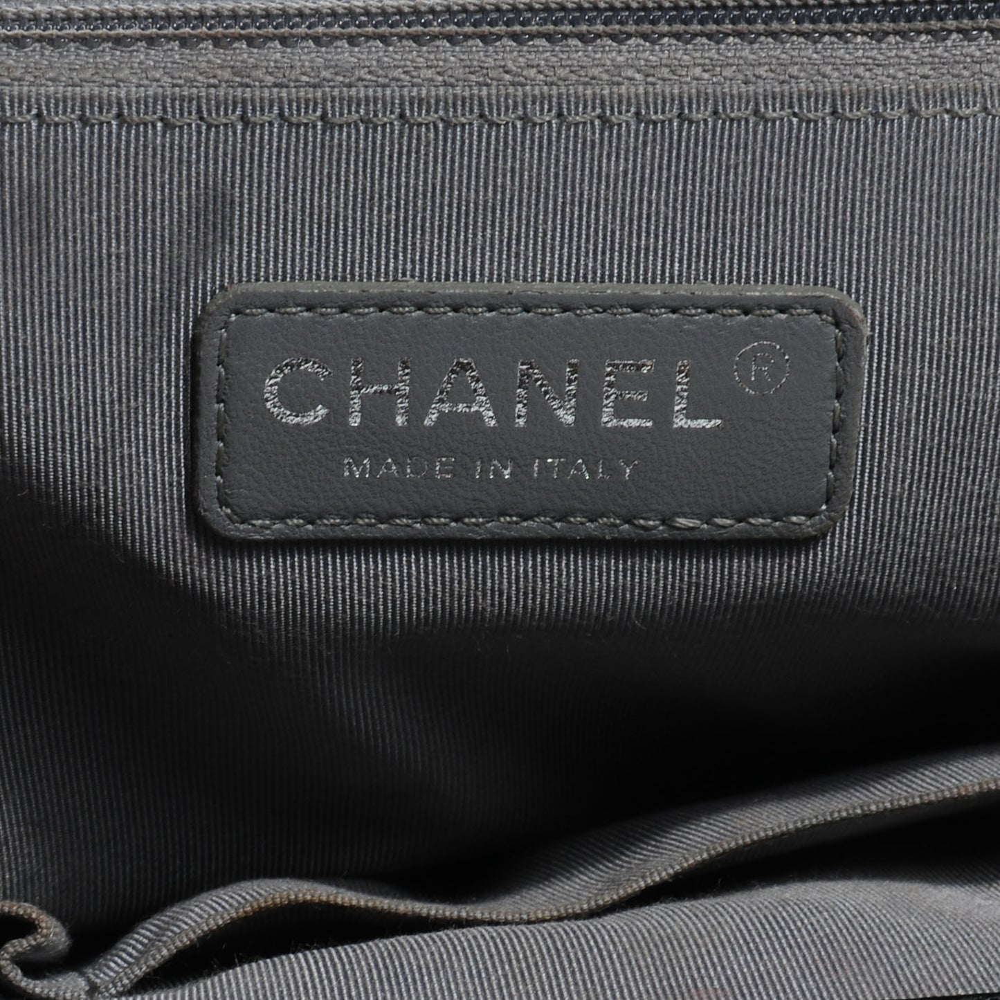 Calfskin Quilted Large Boy Flap Black