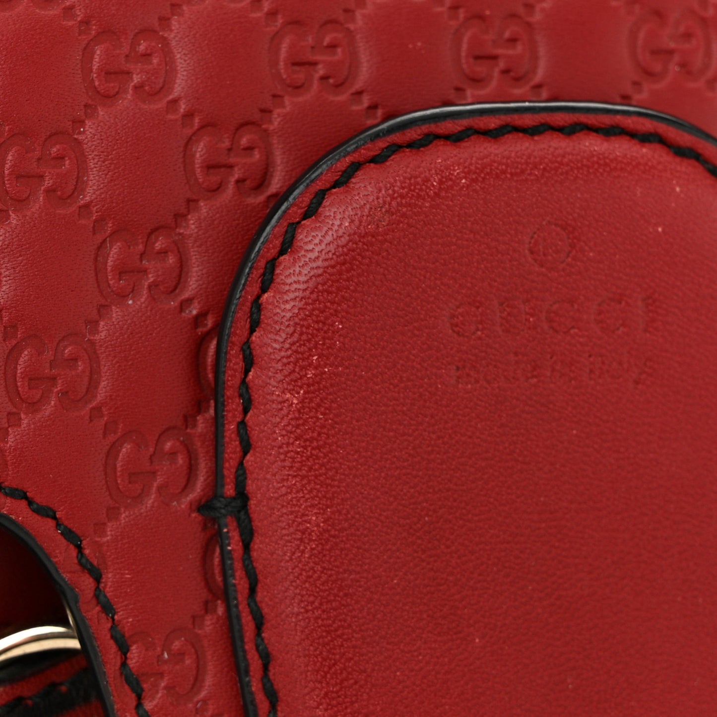 Microguccissima Medium Emily Chain Shoulder Bag Red