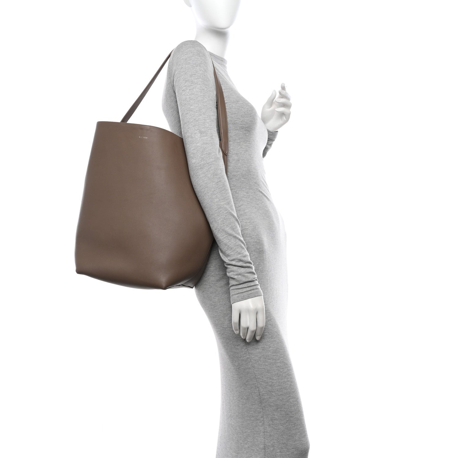 The Row Grained Calfskin Large N/S Park Tote French Grey 2 of 15