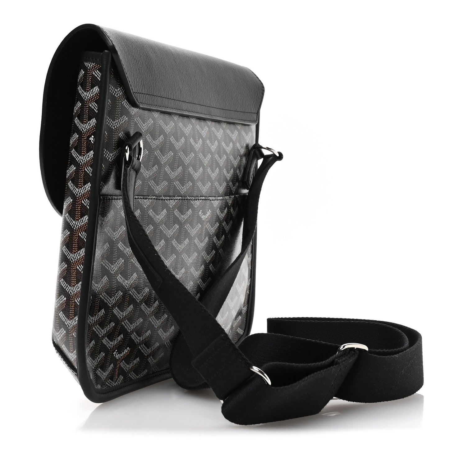 Goyardine Coursier Messenger Bag Black