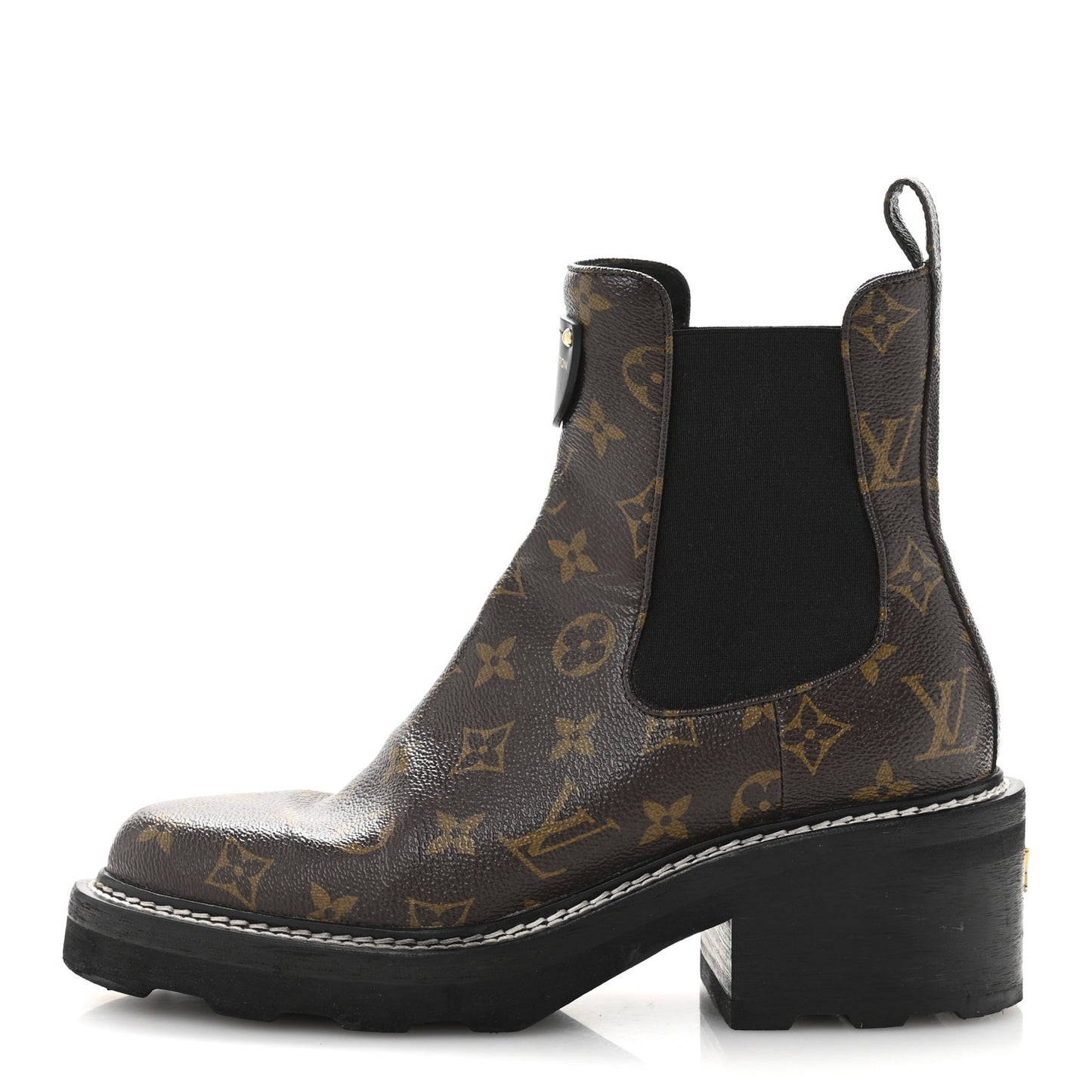 Patent Monogram LV Beaubourg Ankle Boots 40 Black