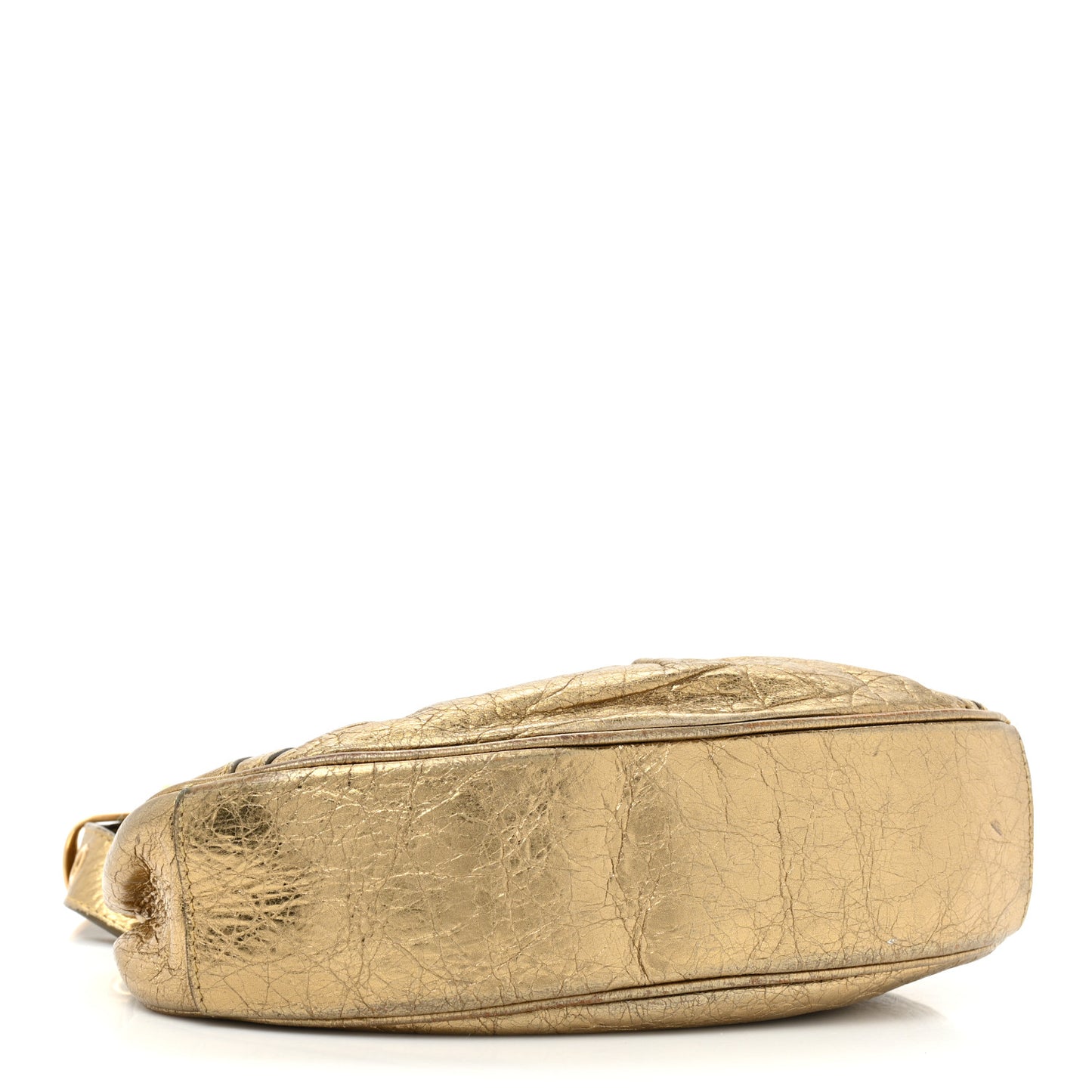 Metallic Agneau Arena Le Cagole Shoulder Bag XS Gold
