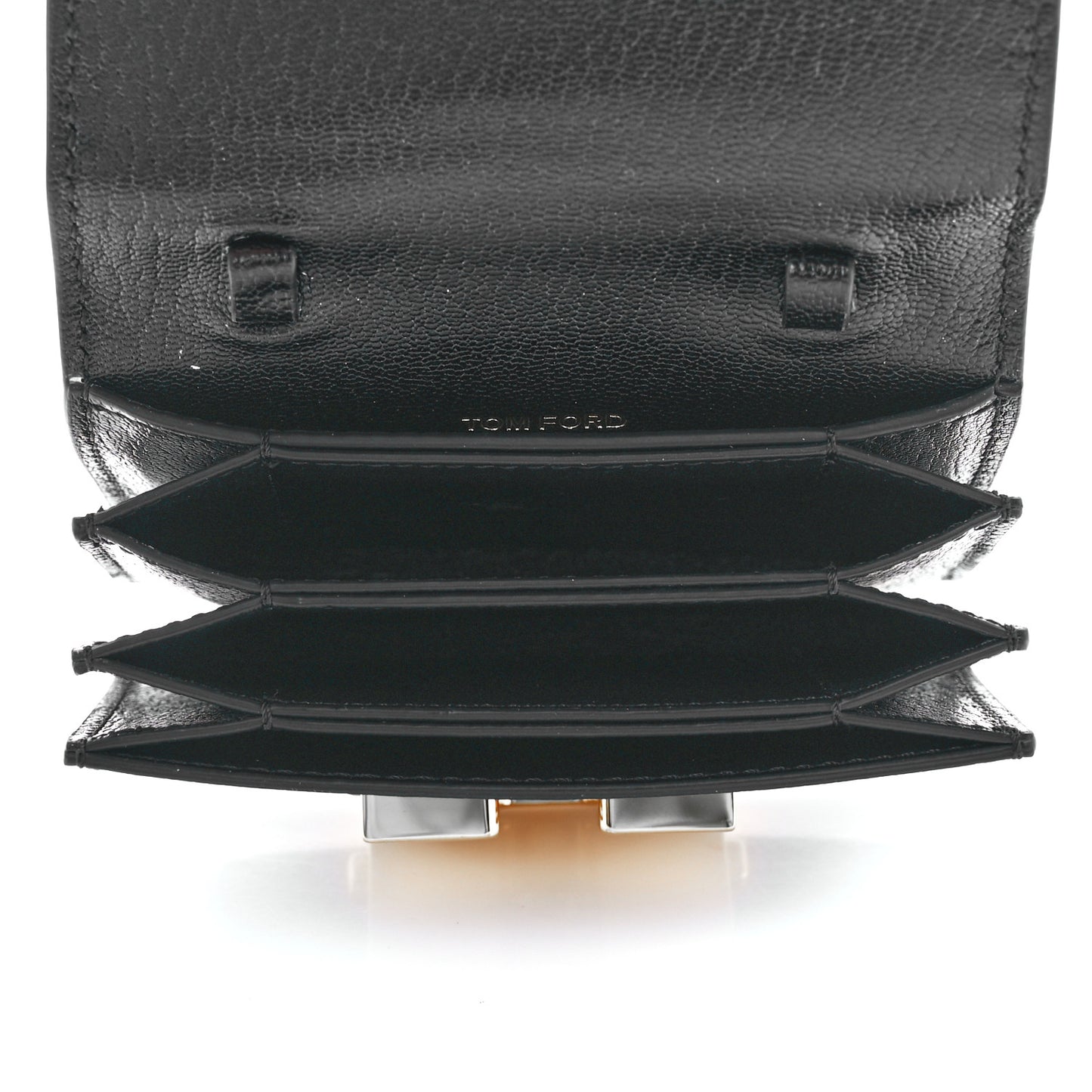 Shiny Goatskin Day Bag Black