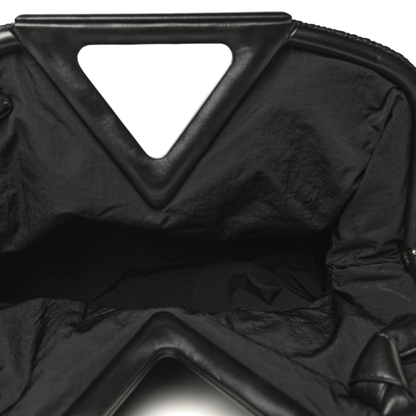 Lambskin Knit Small The Point Triangle Bag Black