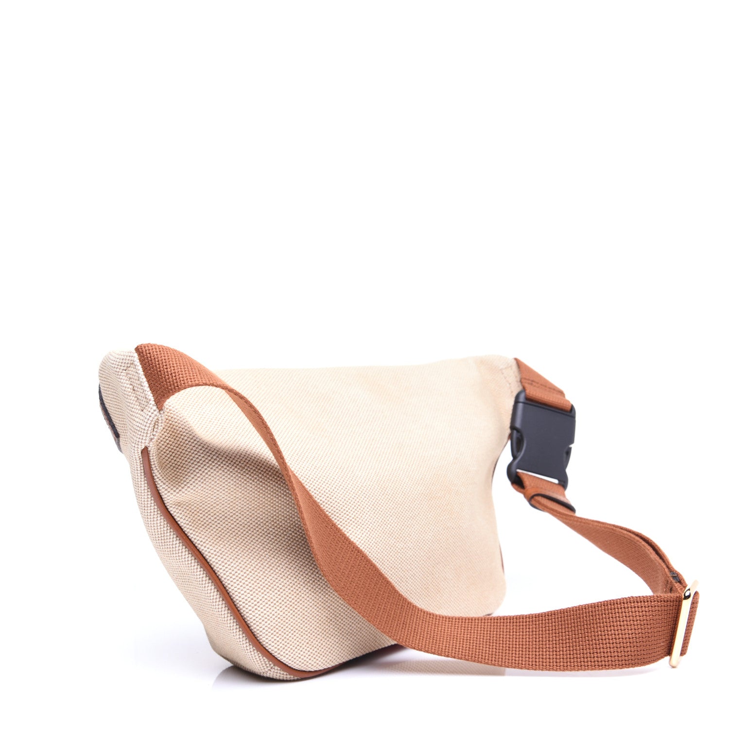 Gucci Vintage Canvas Web Belt Bag Sand Cuir 3 of 9
