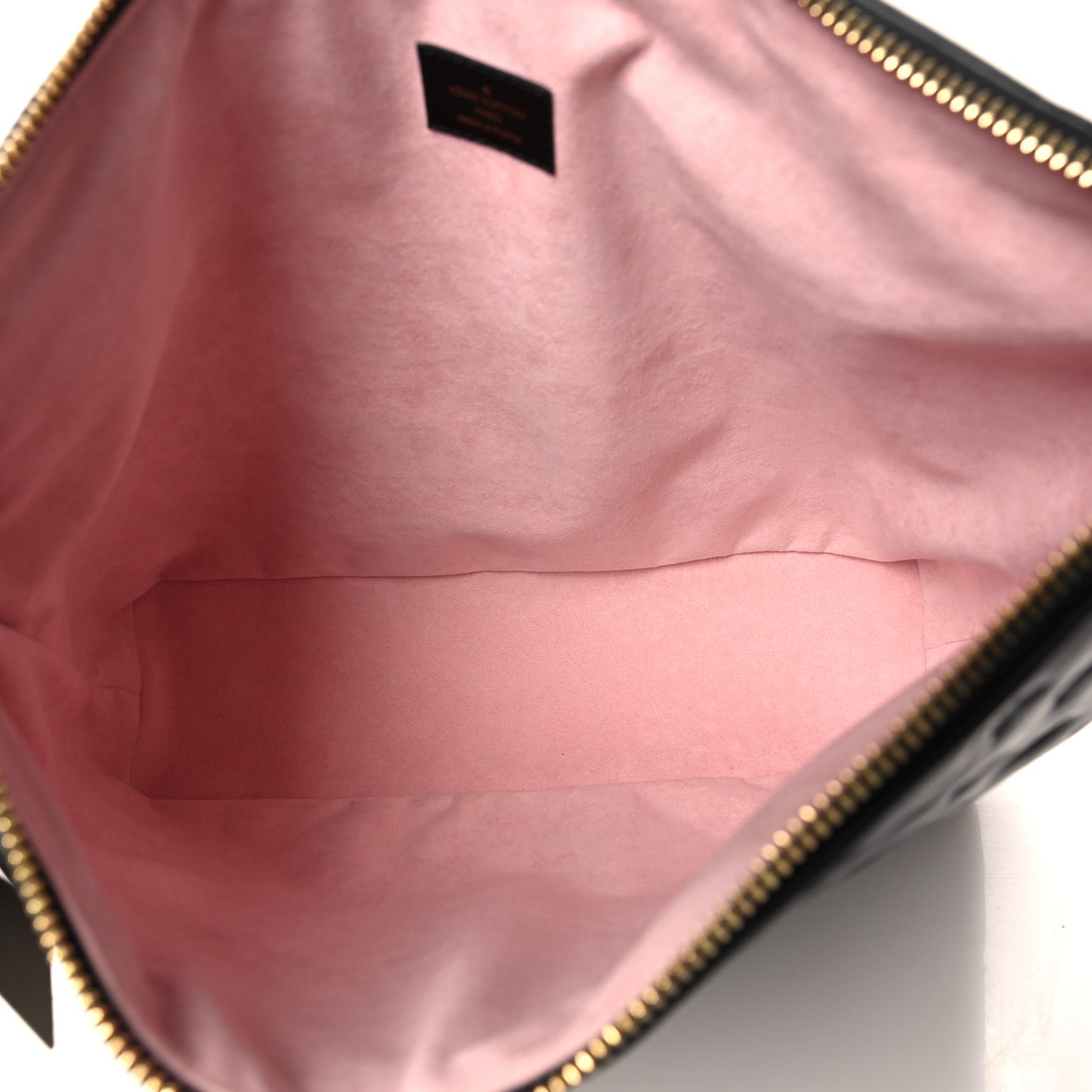 Calfskin Embossed Monogram Coussin Hobo MM Black