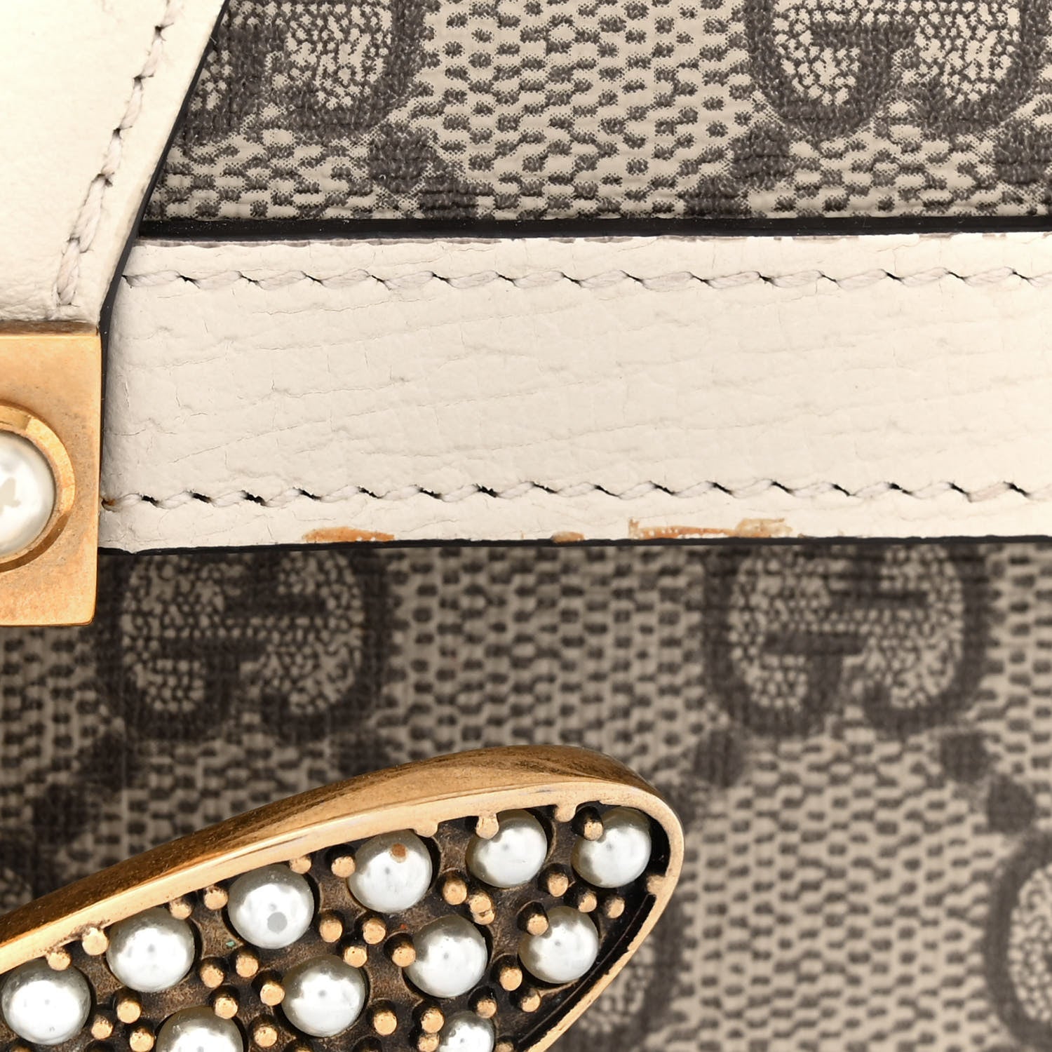 Gucci GG Supreme Monogram Medium Queen Margaret Shoulder Bag Mystic White 14 of 20