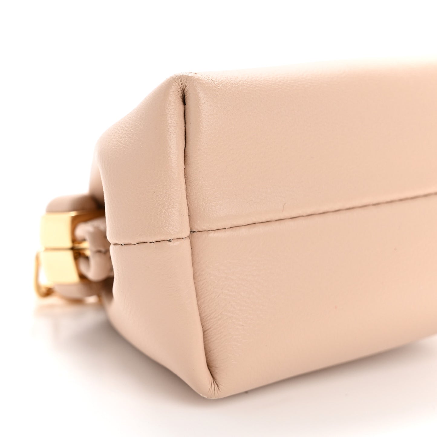 Shiny Nappa Nano Fendi First Bag Charm Poudre