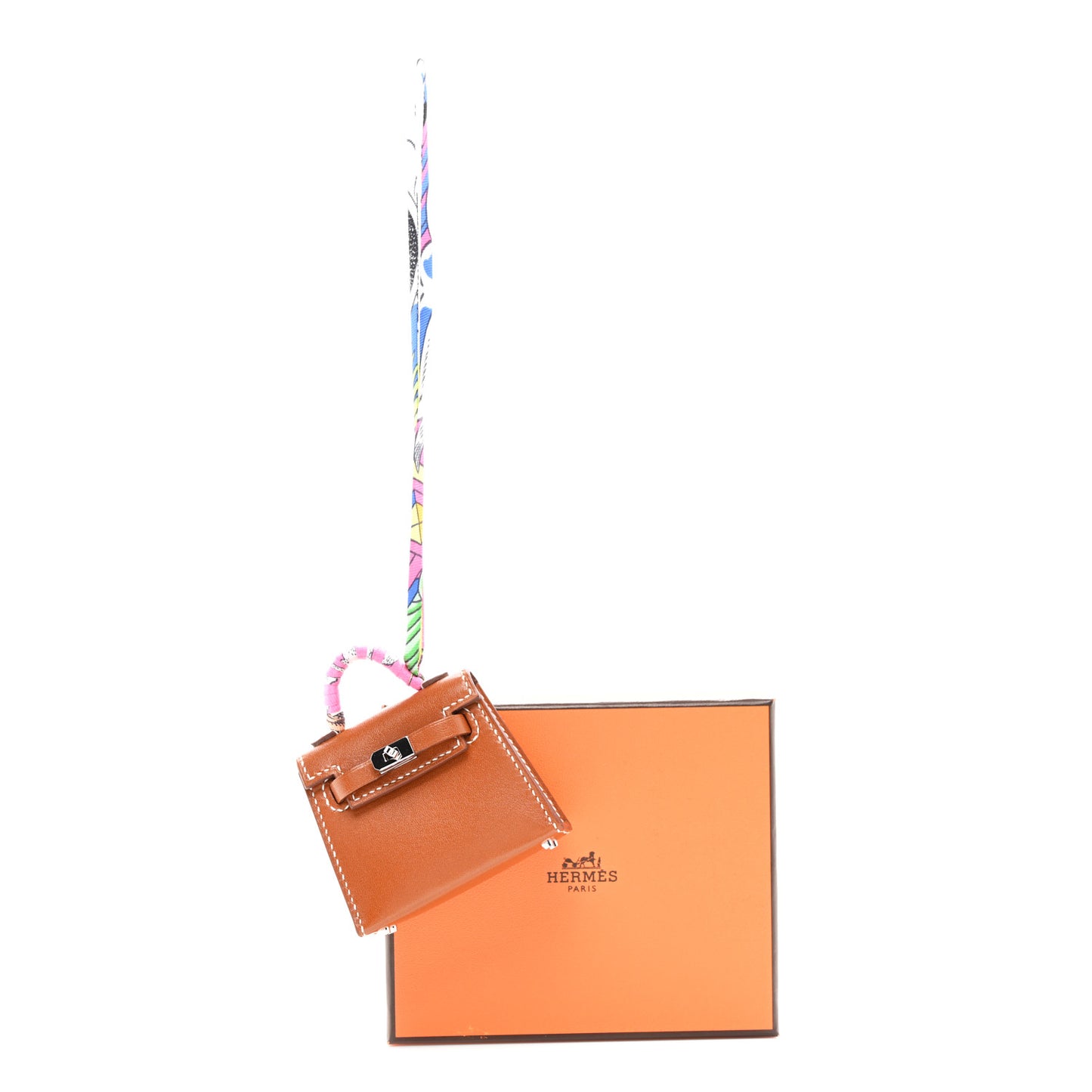 Tadelakt Mini Kelly Twilly Bag Charm Fauve