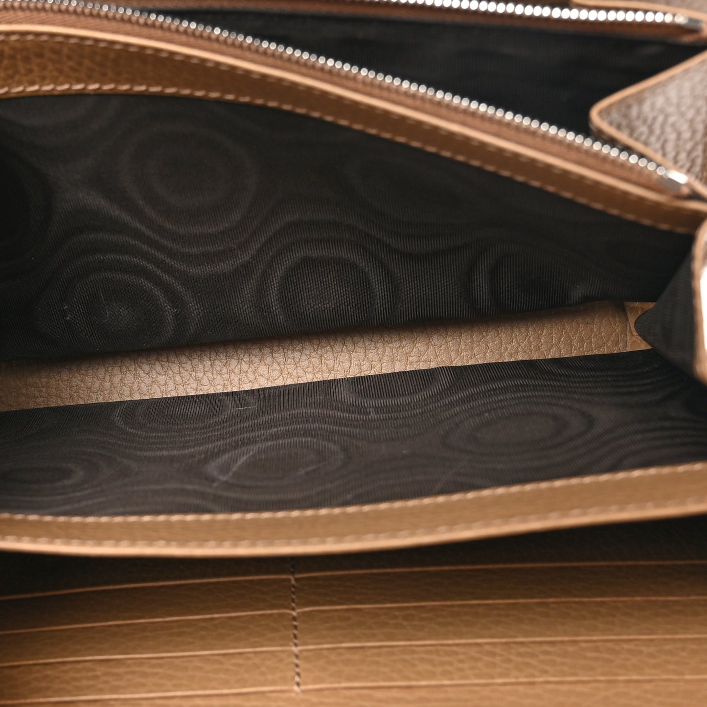 Dollar Calfskin Crystal Mini Dionysus Chain Wallet Natural Tan Black Diamond