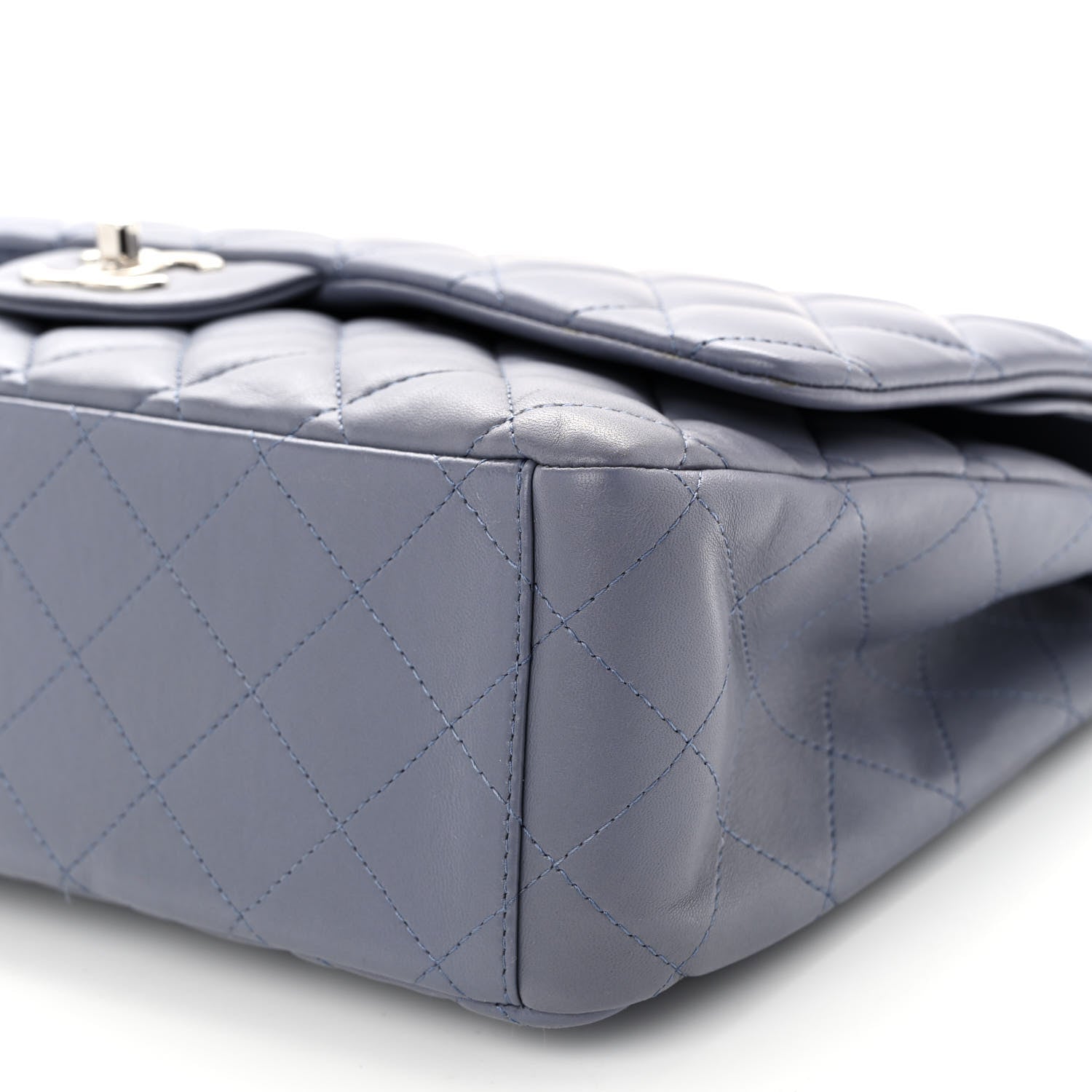 Chanel Lambskin Quilted Maxi Double Flap Light Purple 11 of 11