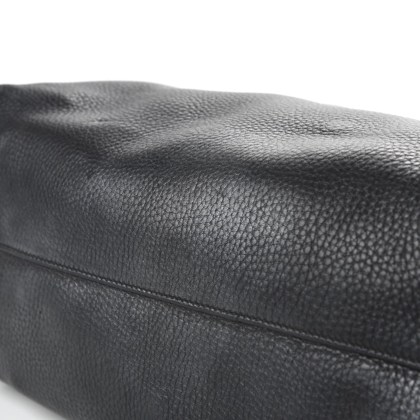 Vitello Daino Etiquette Shopping Bag Black