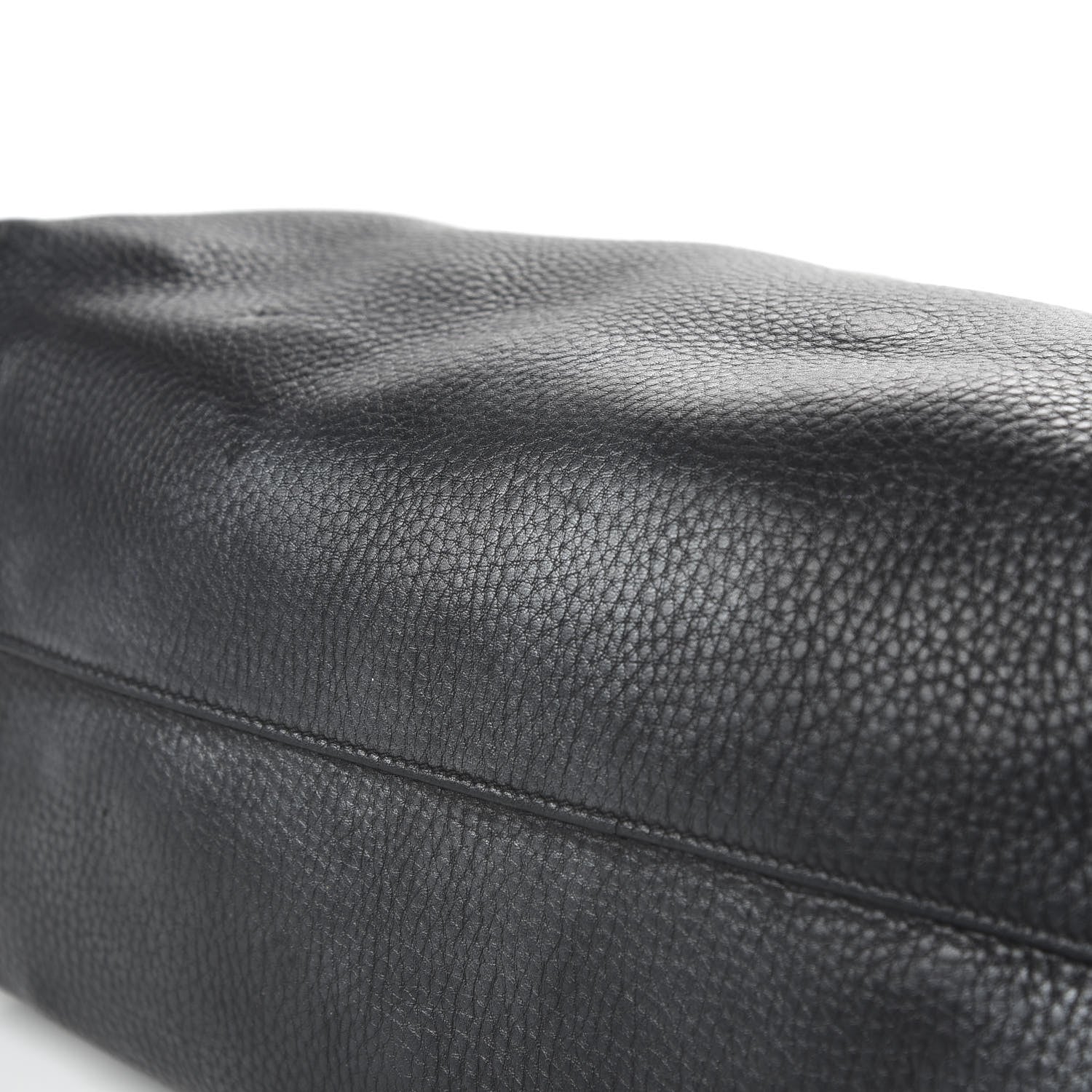 Prada Vitello Daino Etiquette Shopping Bag Black 10 of 12